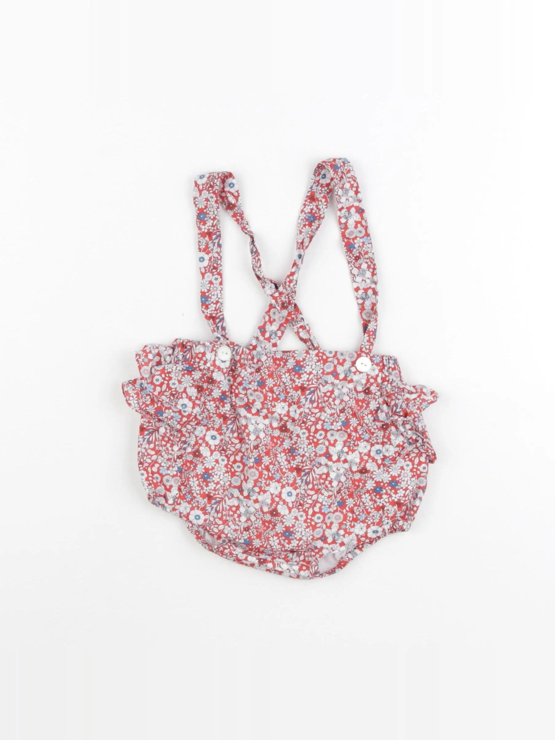 Jacadi - bloomer volants au dos, liberty multicolore - 12 mois