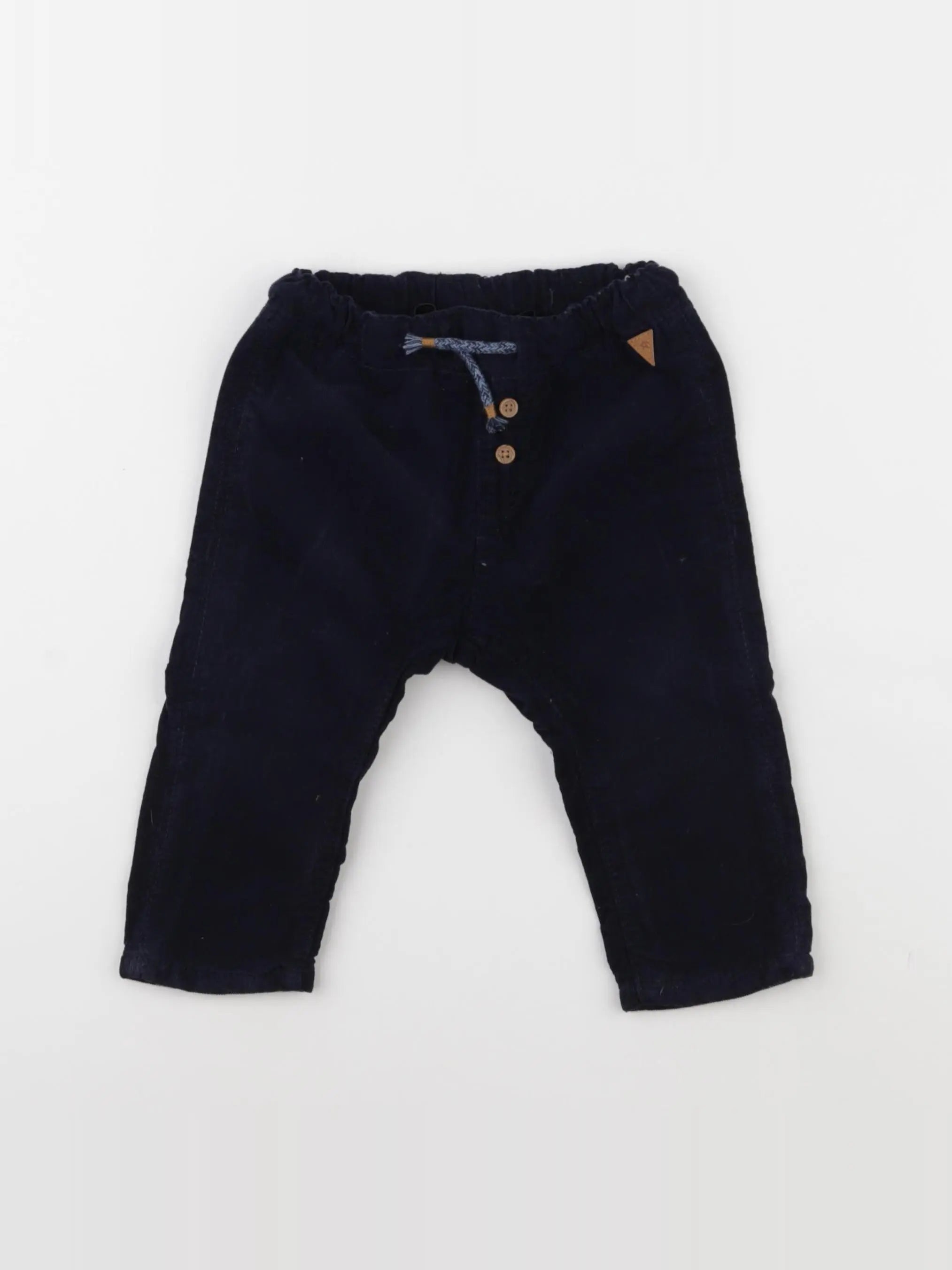 H&M - pantalon bleu - 6/9 mois