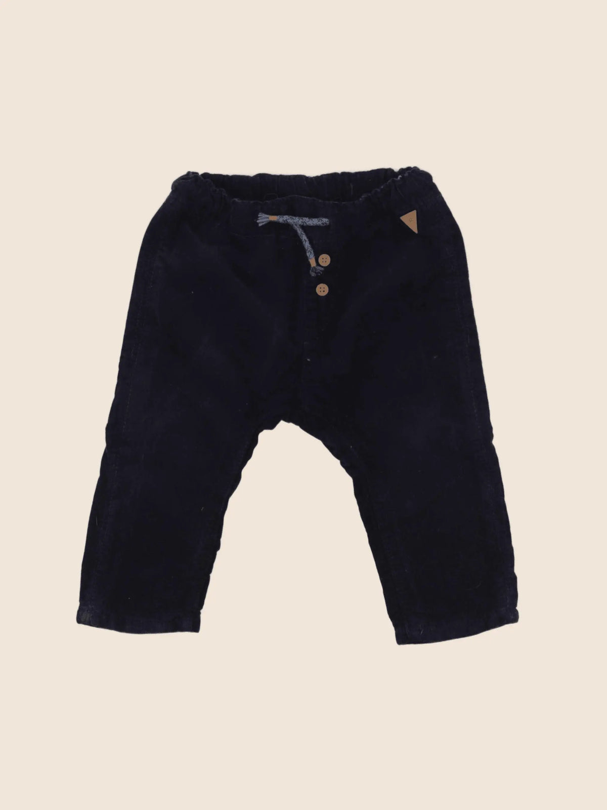 H&M - pantalon bleu - 6/9 mois