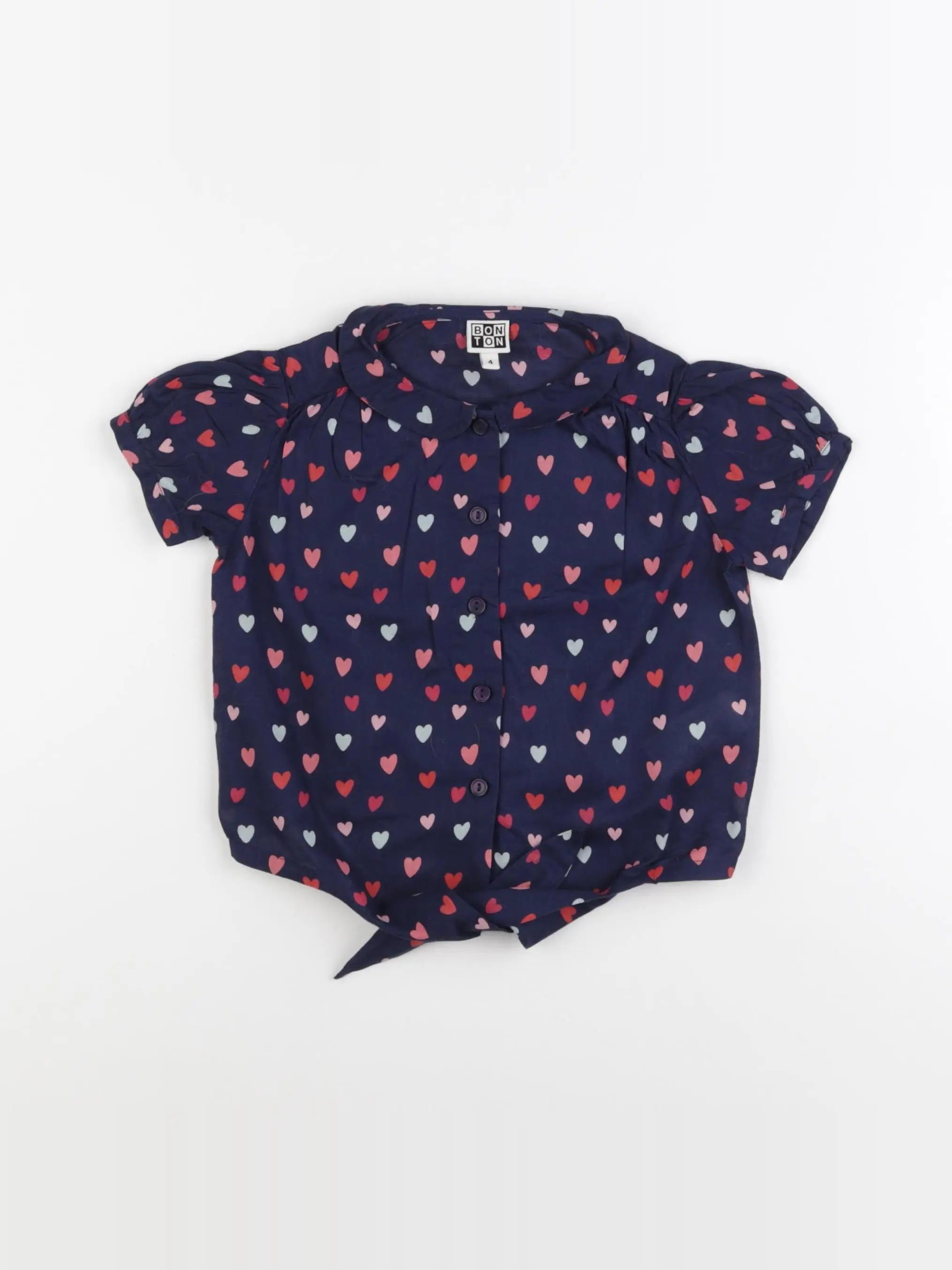 Bonton - blouse bleu - 4 ans