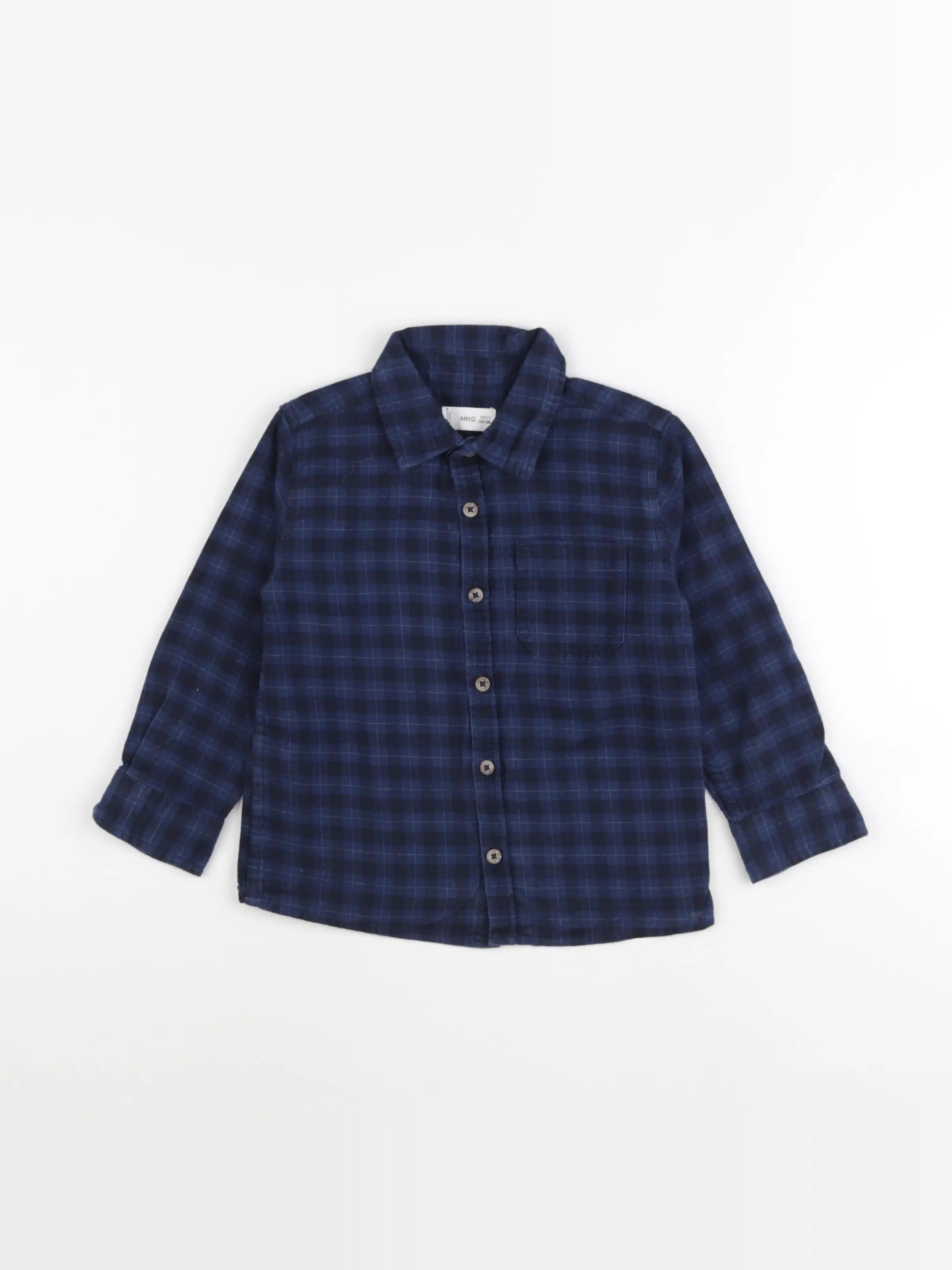 Mango - chemise bleu - 3/4 ans