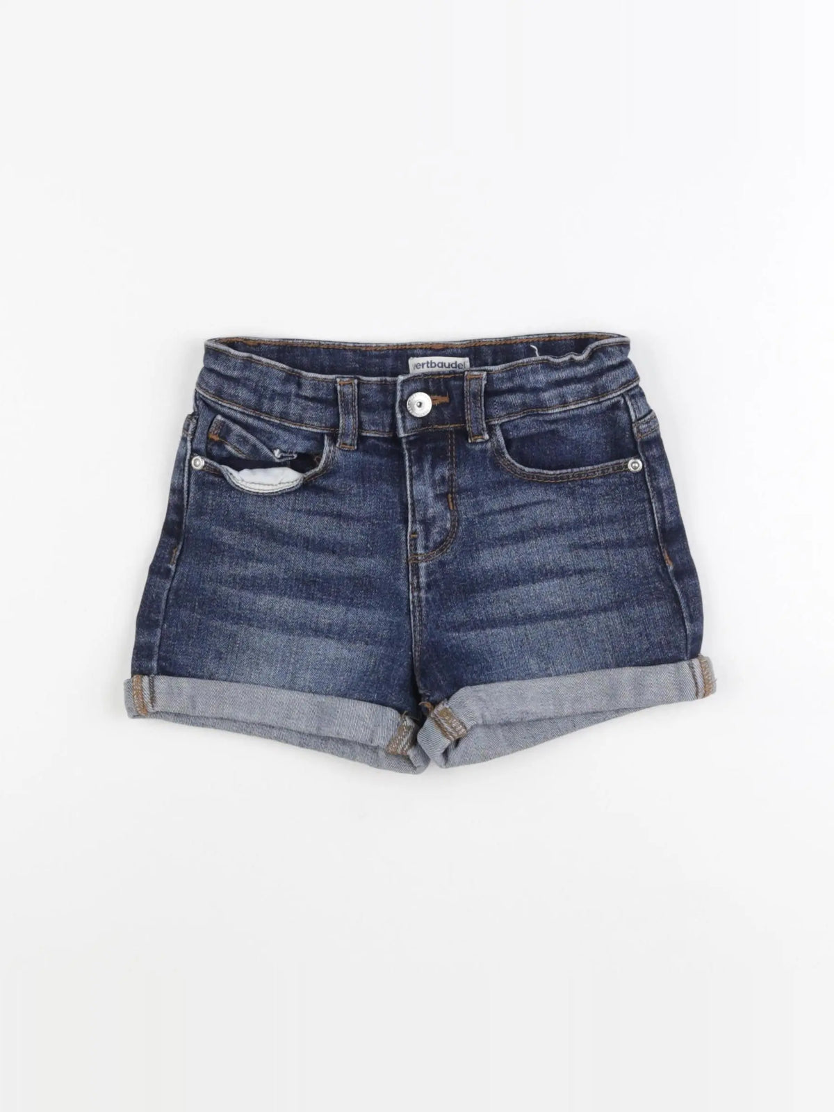 Vertbaudet - short bleu - 7 ans