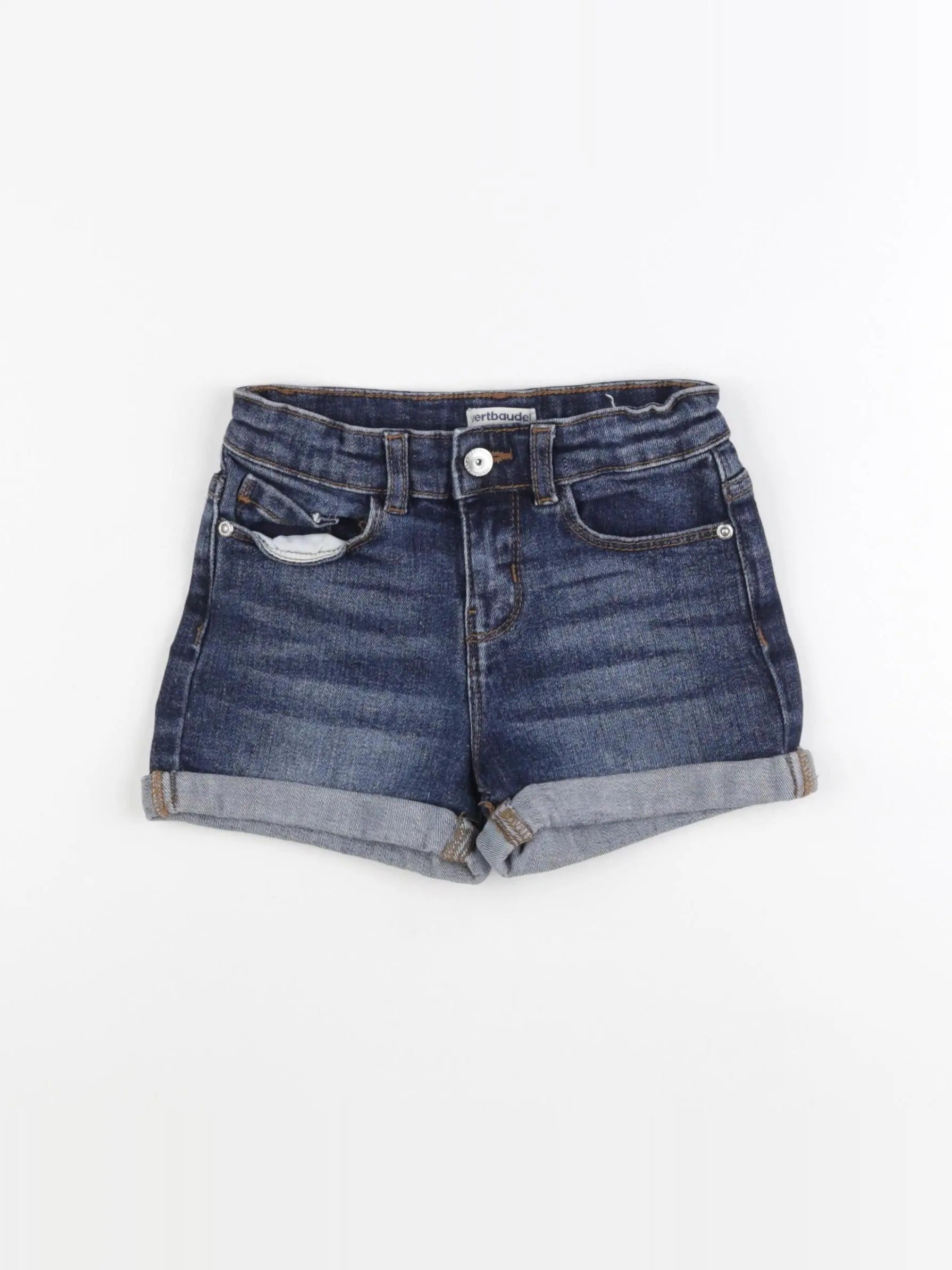 Vertbaudet - short bleu - 7 ans