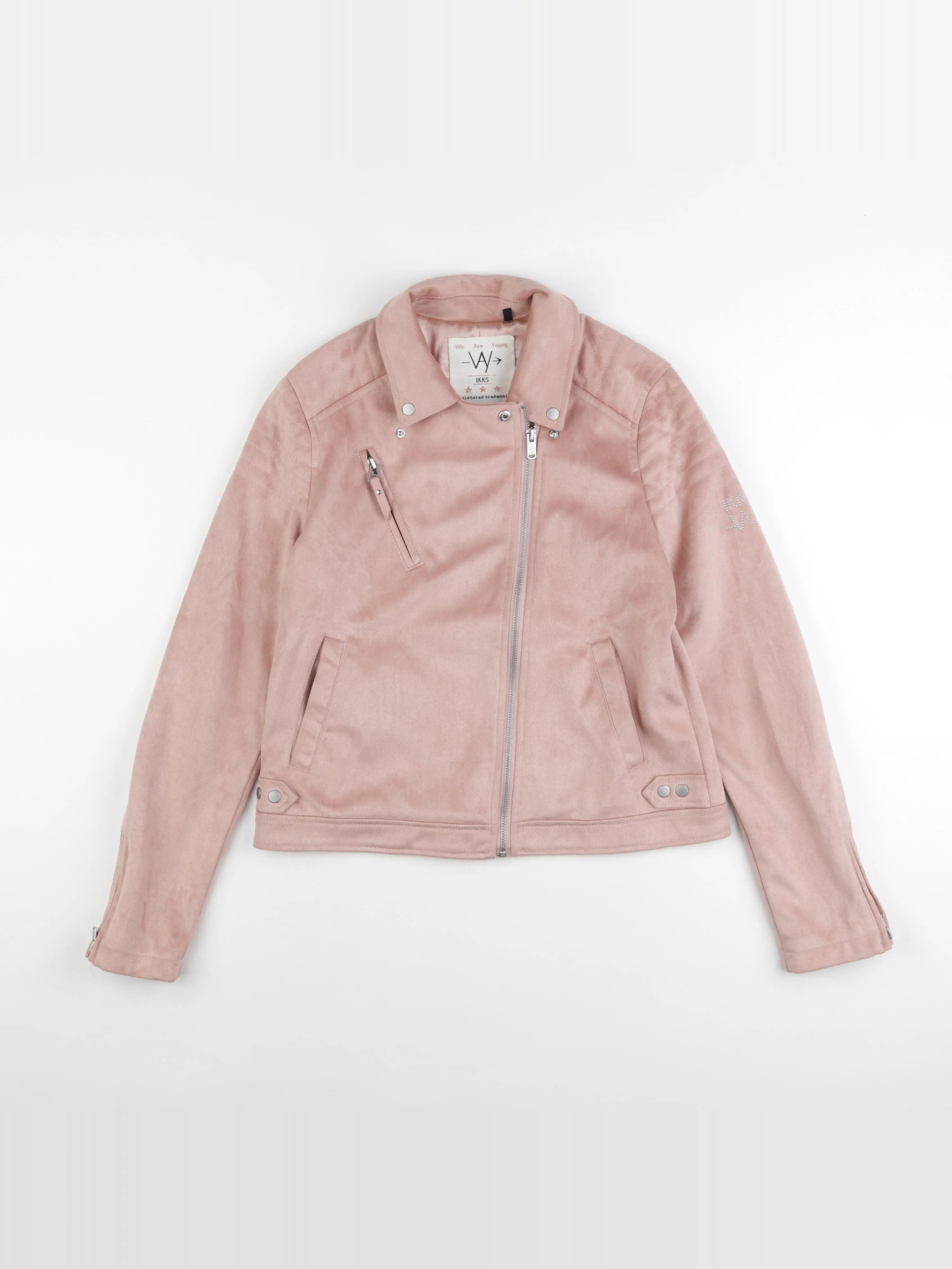 IKKS - veste simili cuir rose - 16 ans