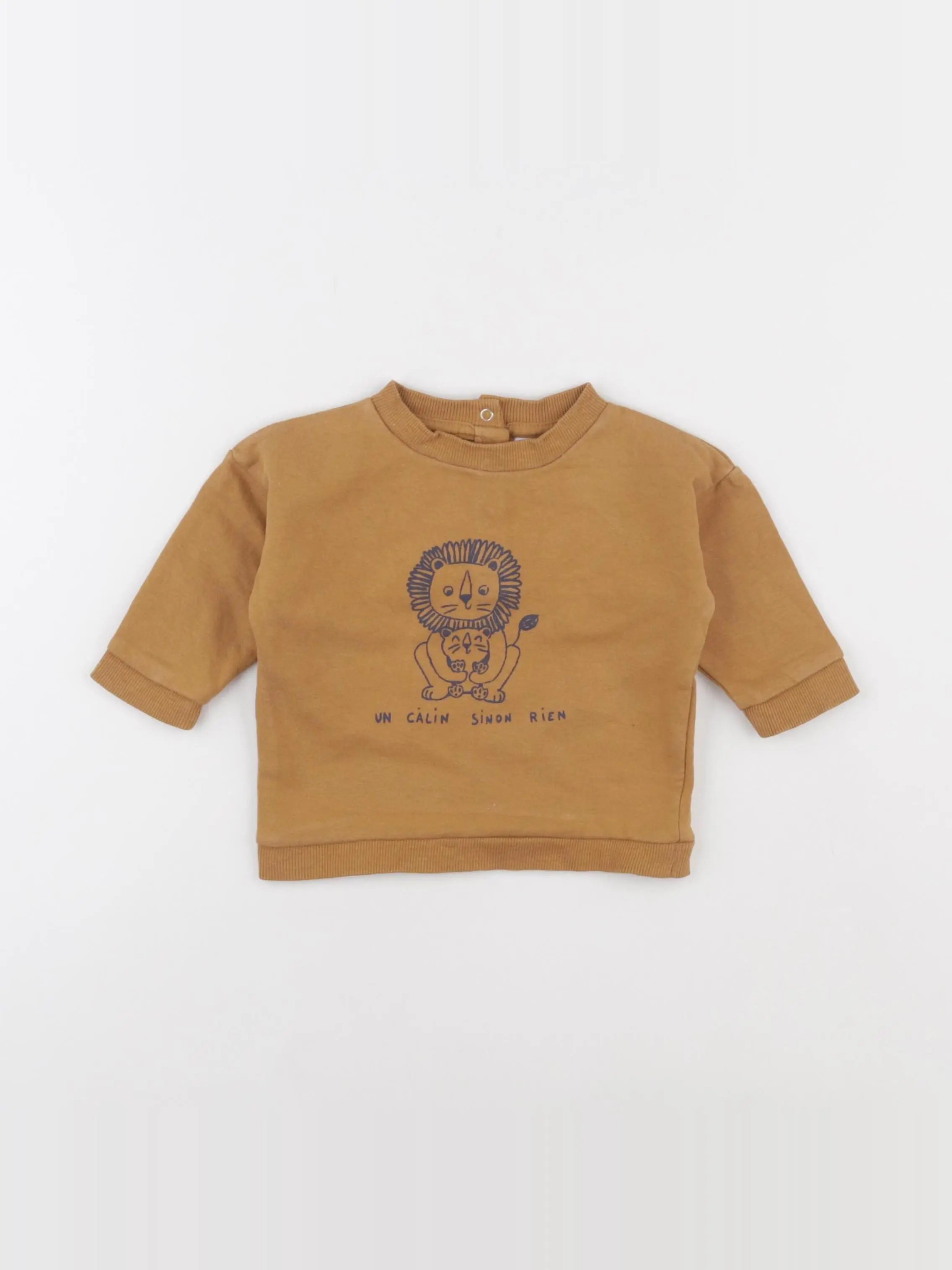 Vertbaudet - sweat jaune - 9 mois