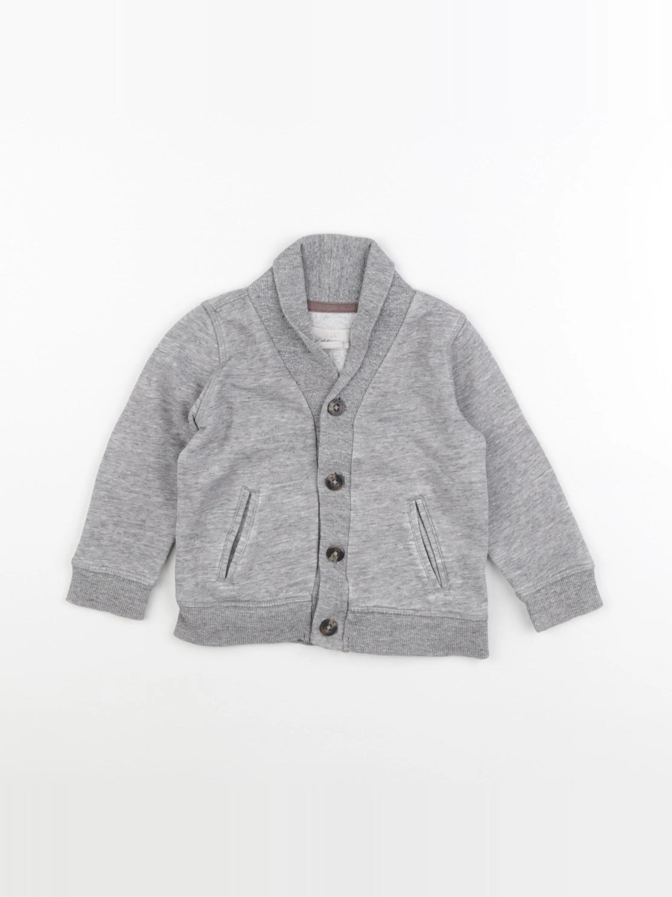 H&M - veste gris - 12/18 mois