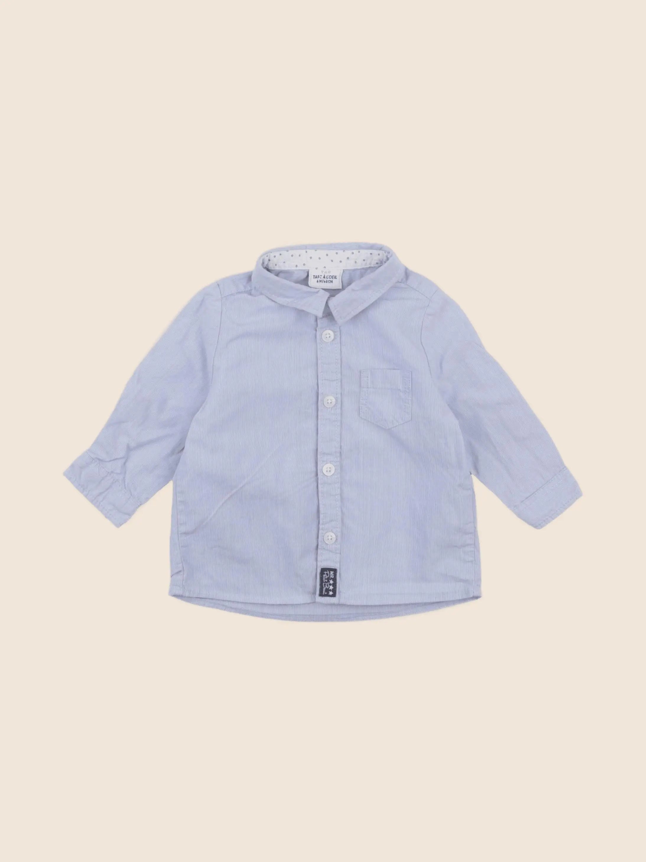 Tape à l'oeil - chemise bleu - 6 mois