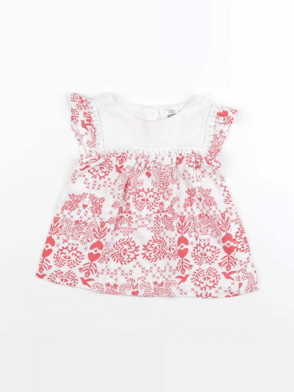 Zara - blouse rouge - 12/18 mois