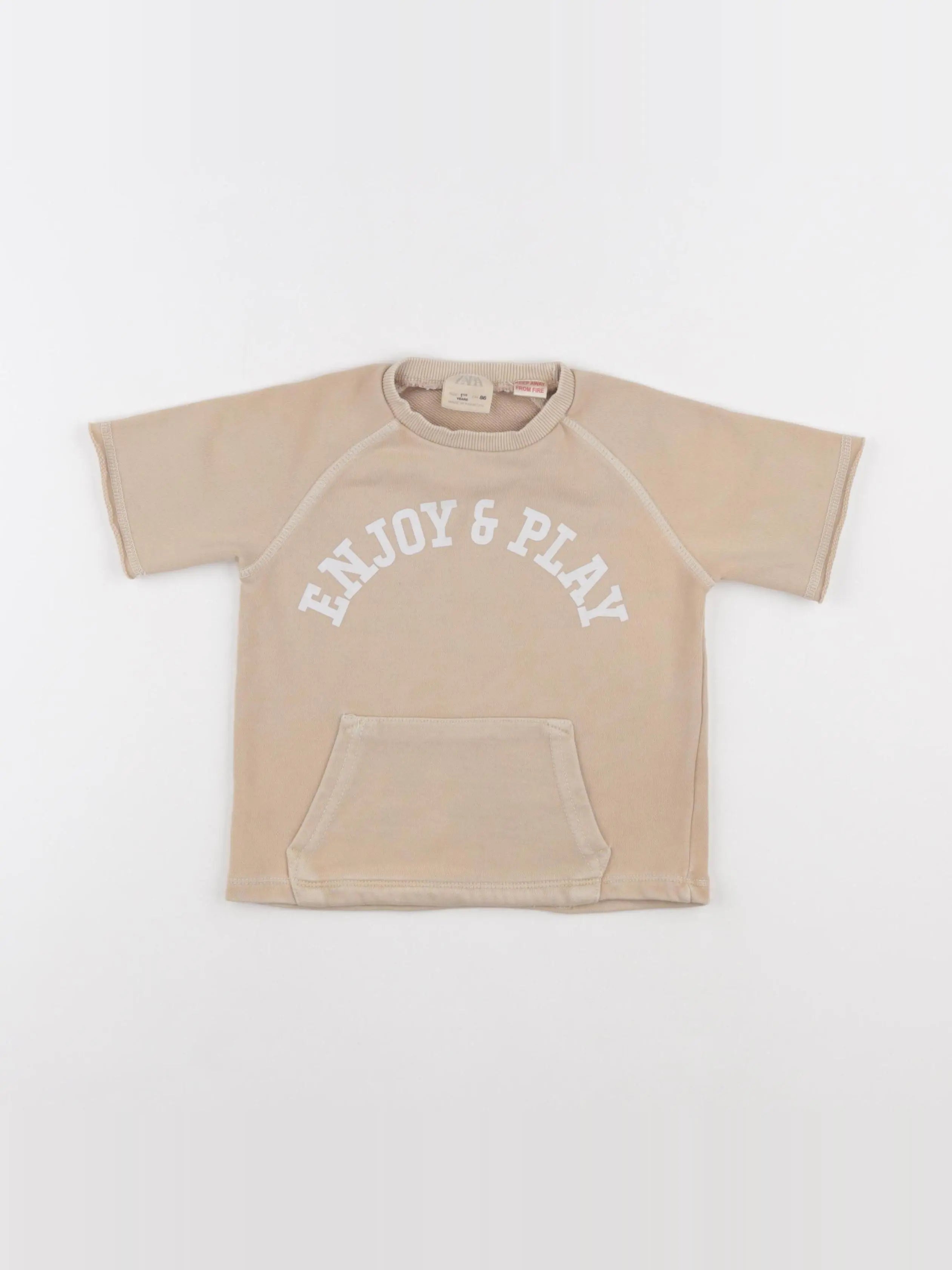 Zara - sweat beige - 1 an à 2 ans