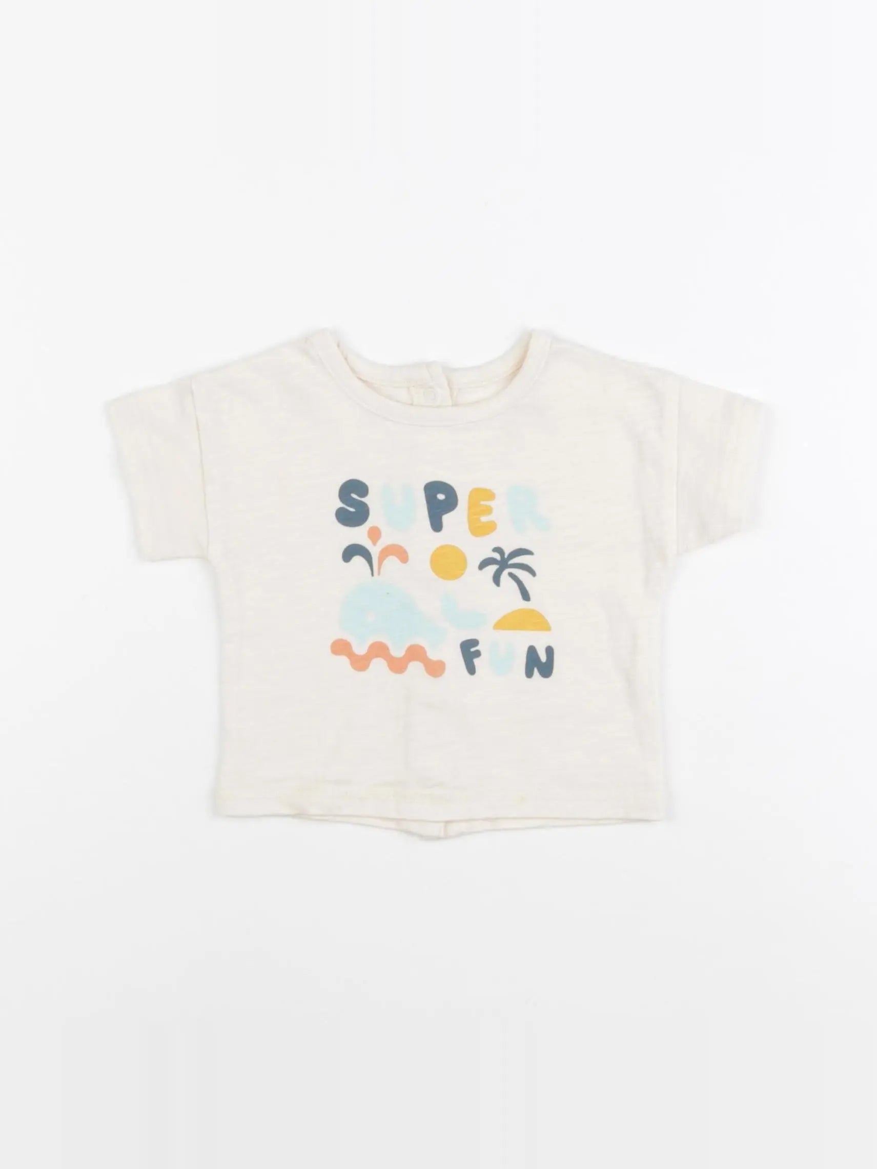 Vertbaudet - tee-shirt beige - 3 mois