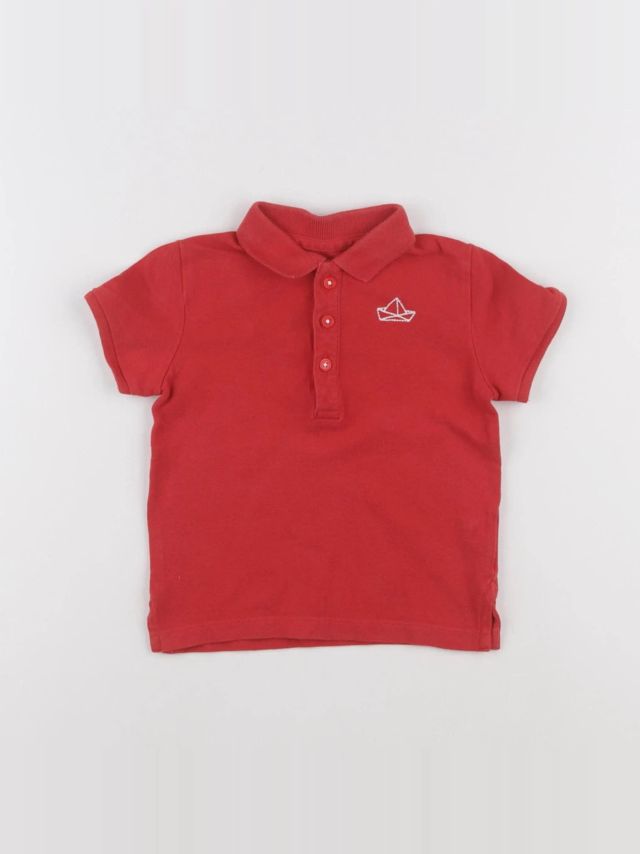Boutchou - polo rouge - 24 mois