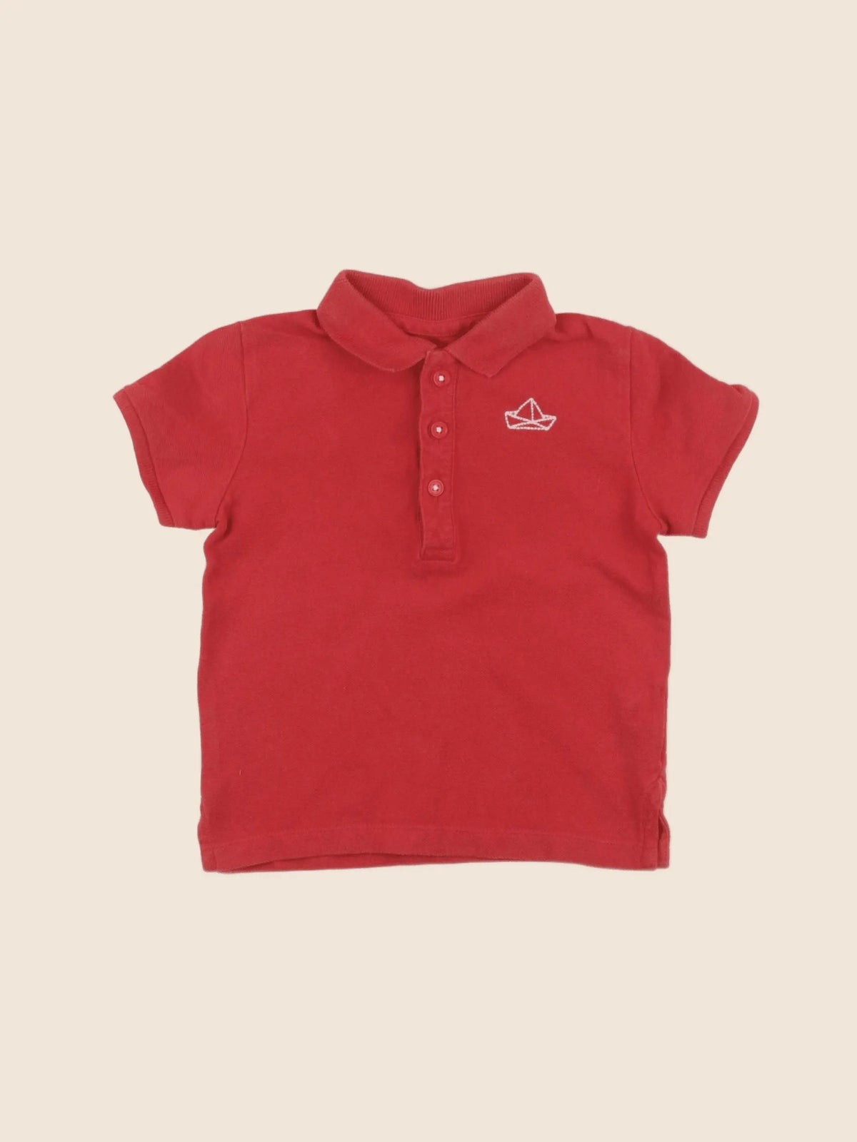 Boutchou - polo rouge - 24 mois