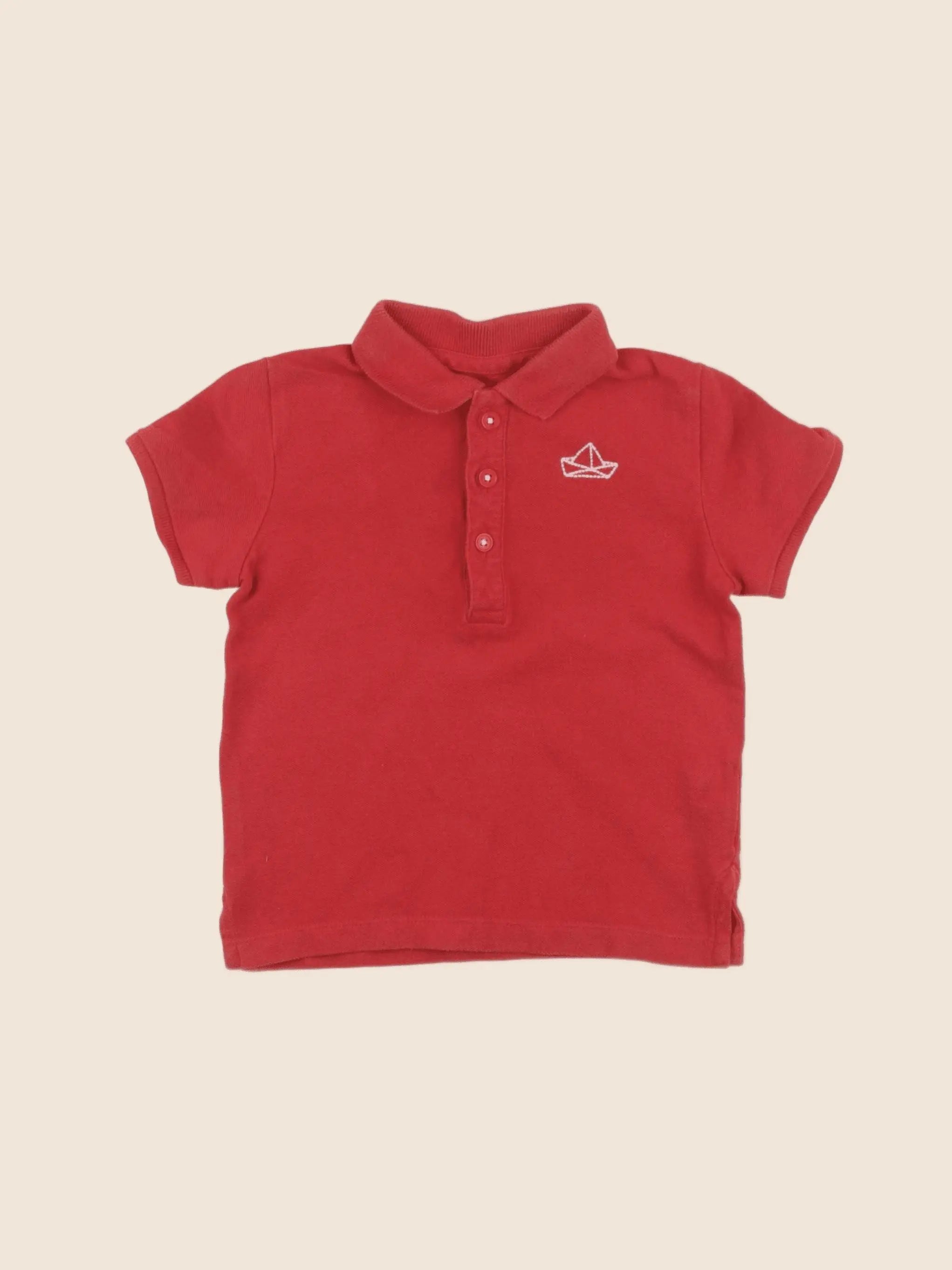 Boutchou - polo rouge - 24 mois