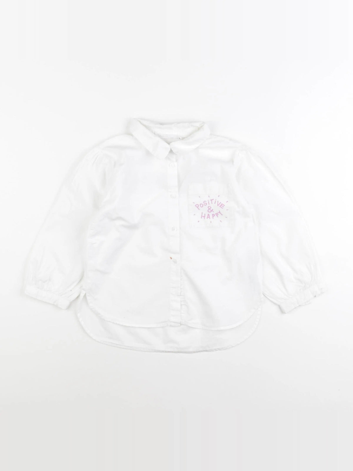 Zara - blouse imprimé au dos blanc - 3/4 ans