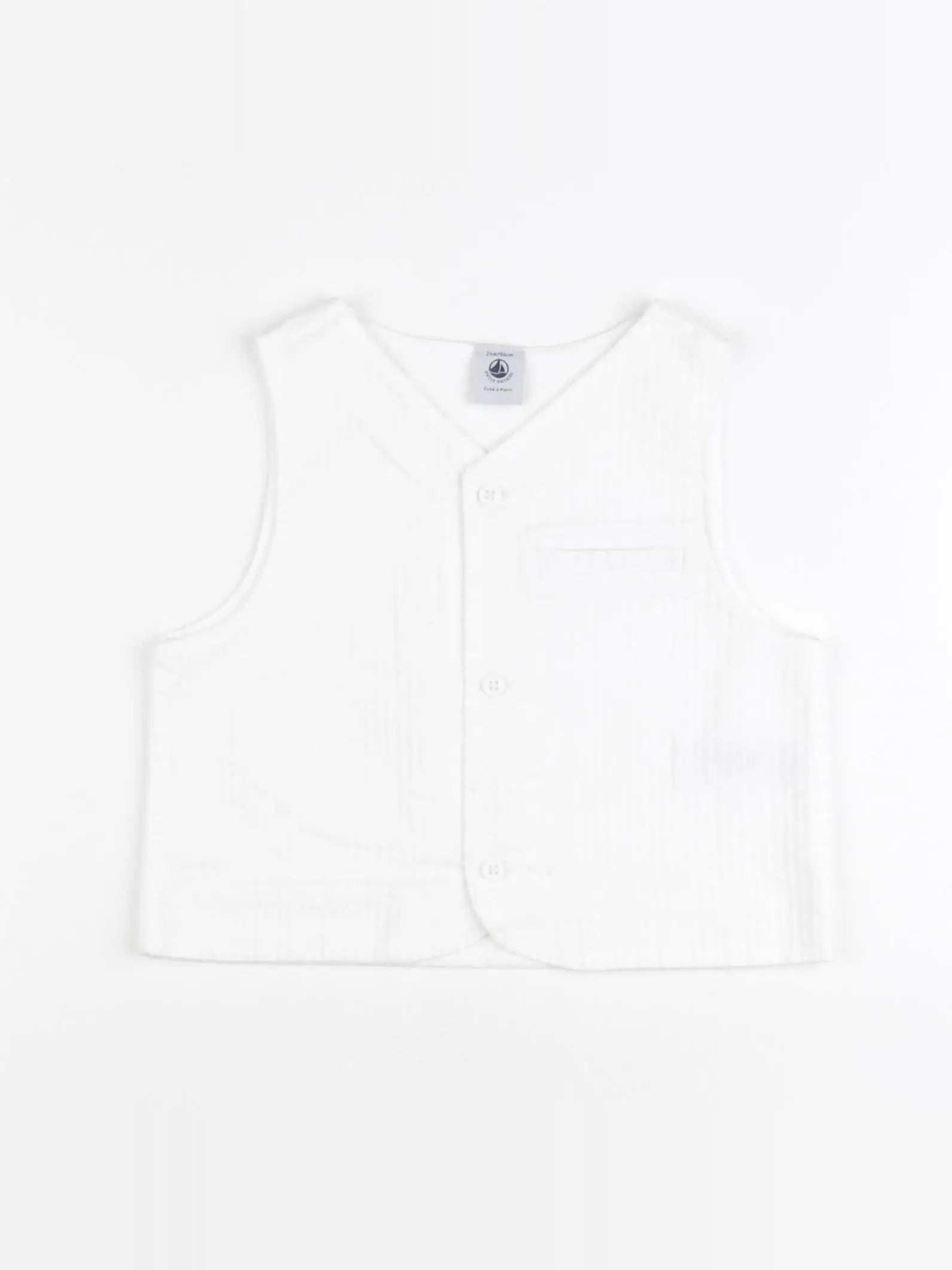 Petit Bateau - gilet blanc - 24 mois
