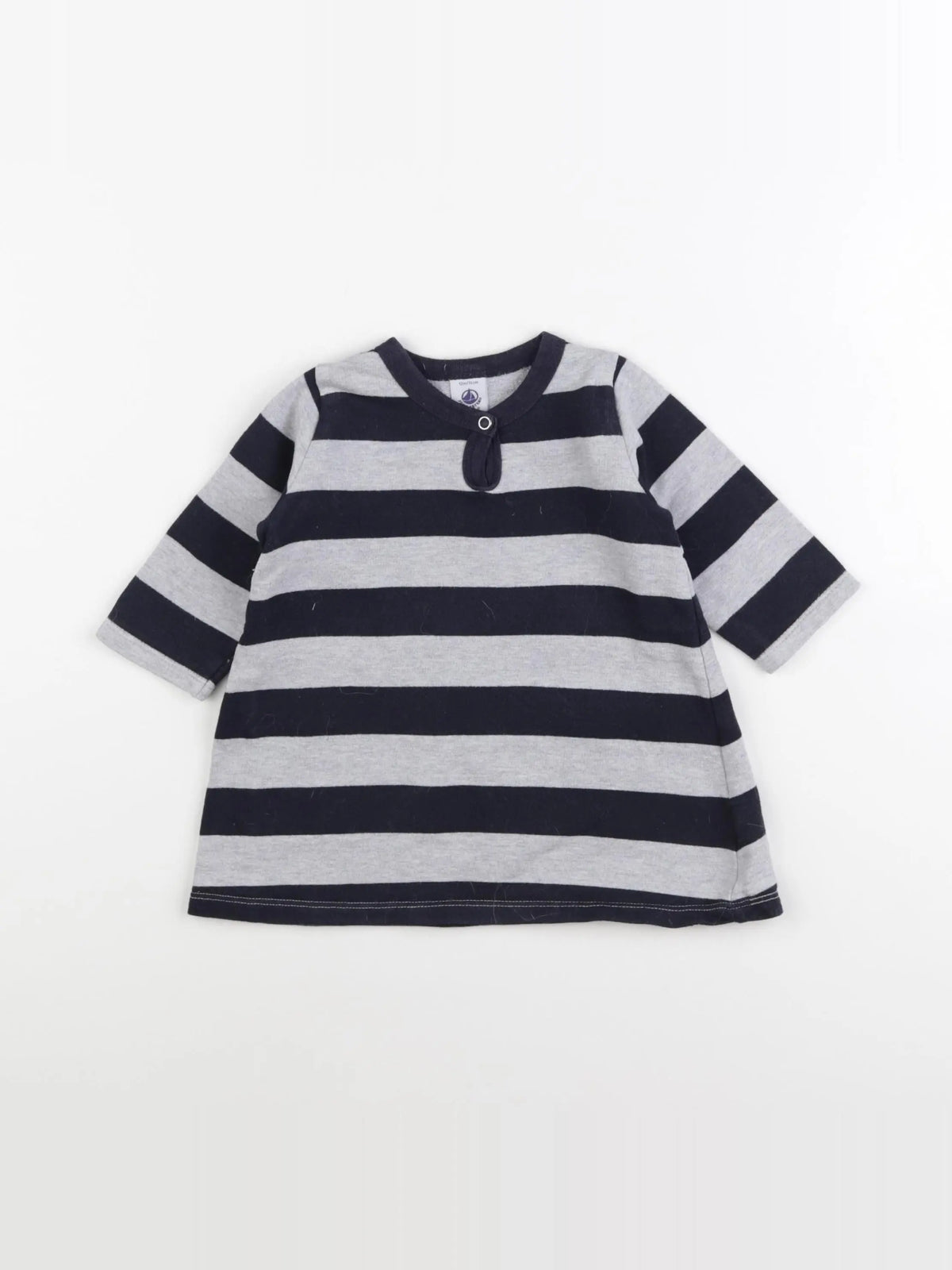 Petit Bateau - robe gris - 12 mois