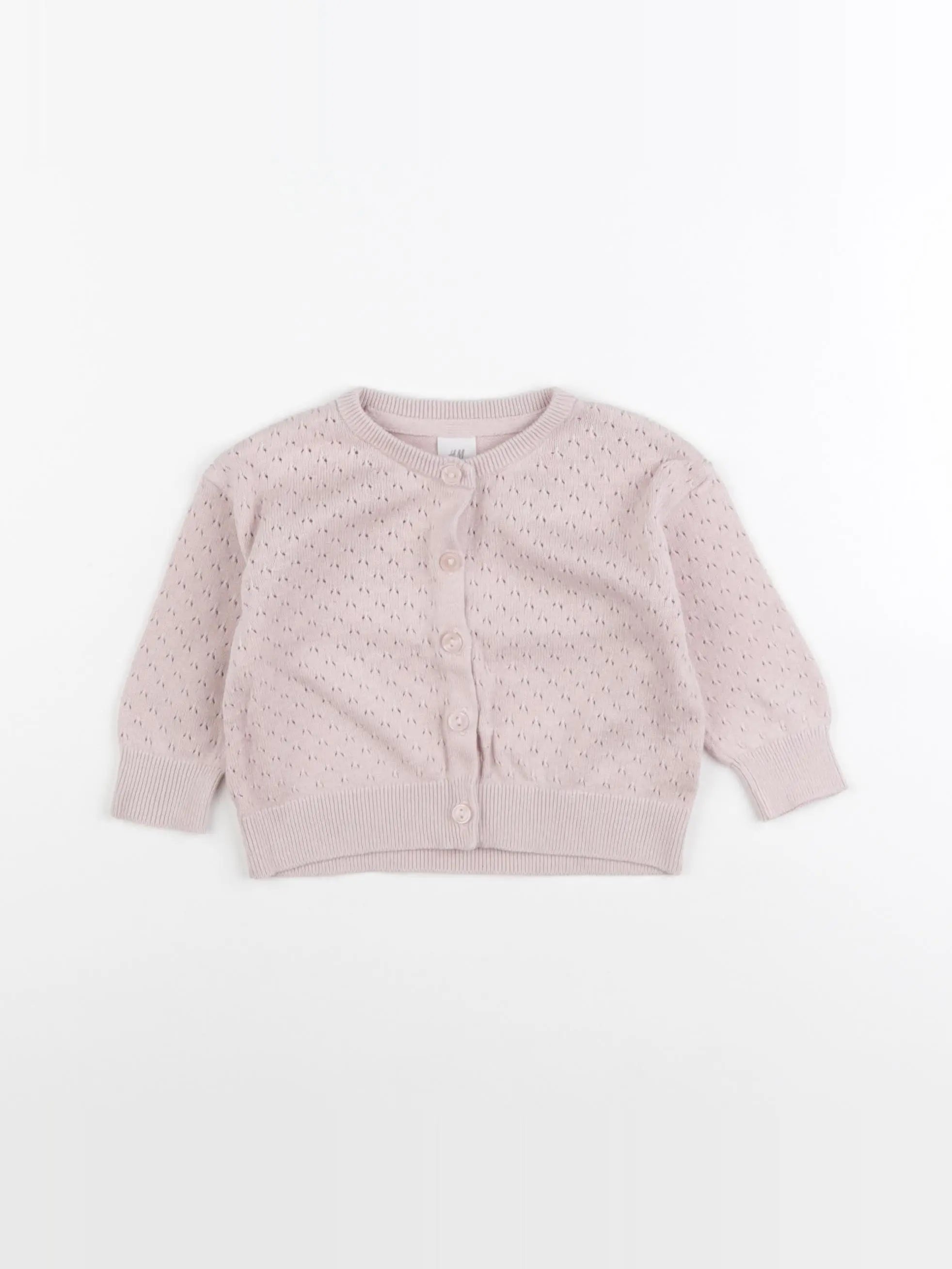 H&M - gilet rose - 3/6 mois