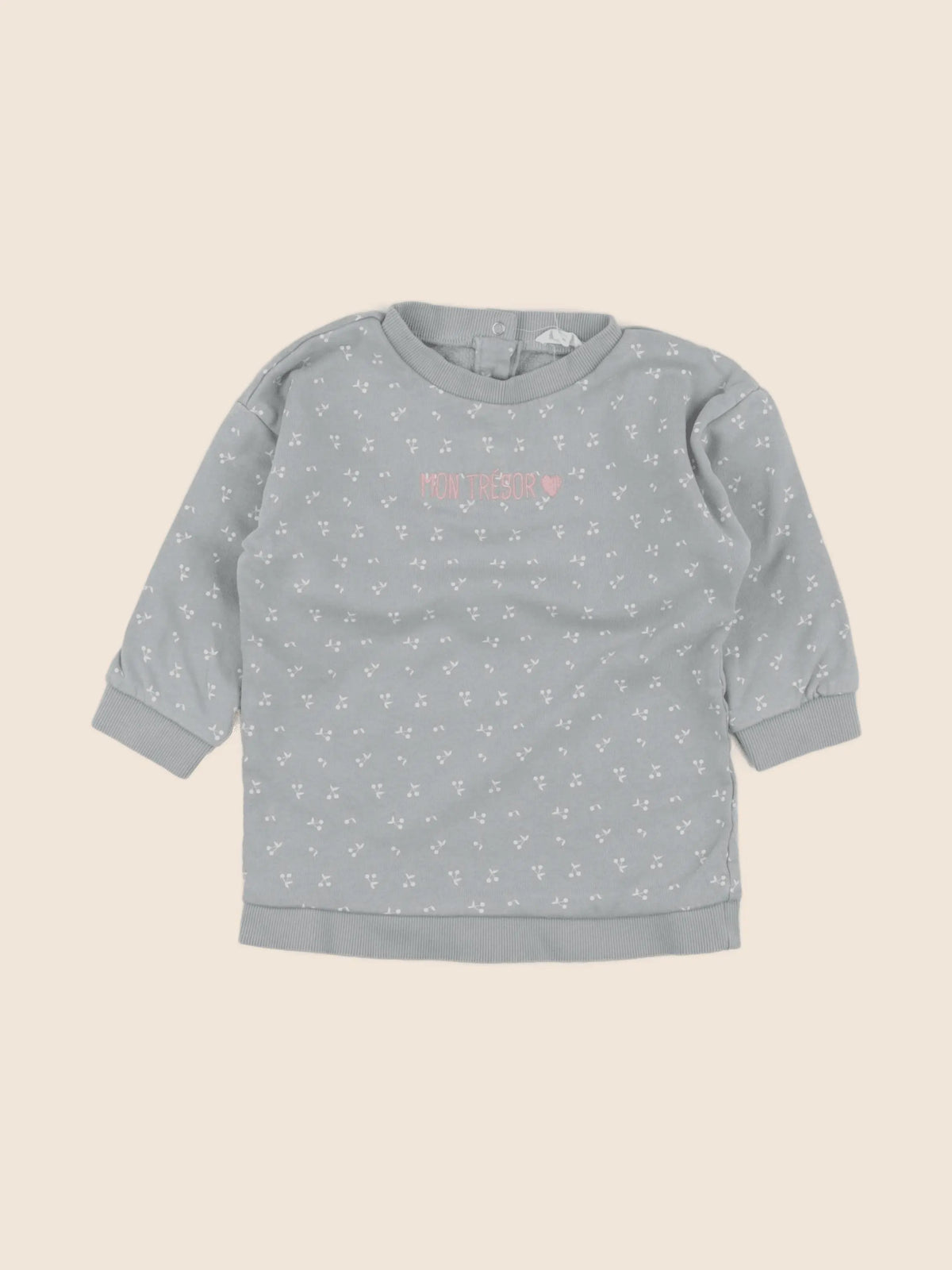 Vertbaudet - robe gris, vert - 24 mois