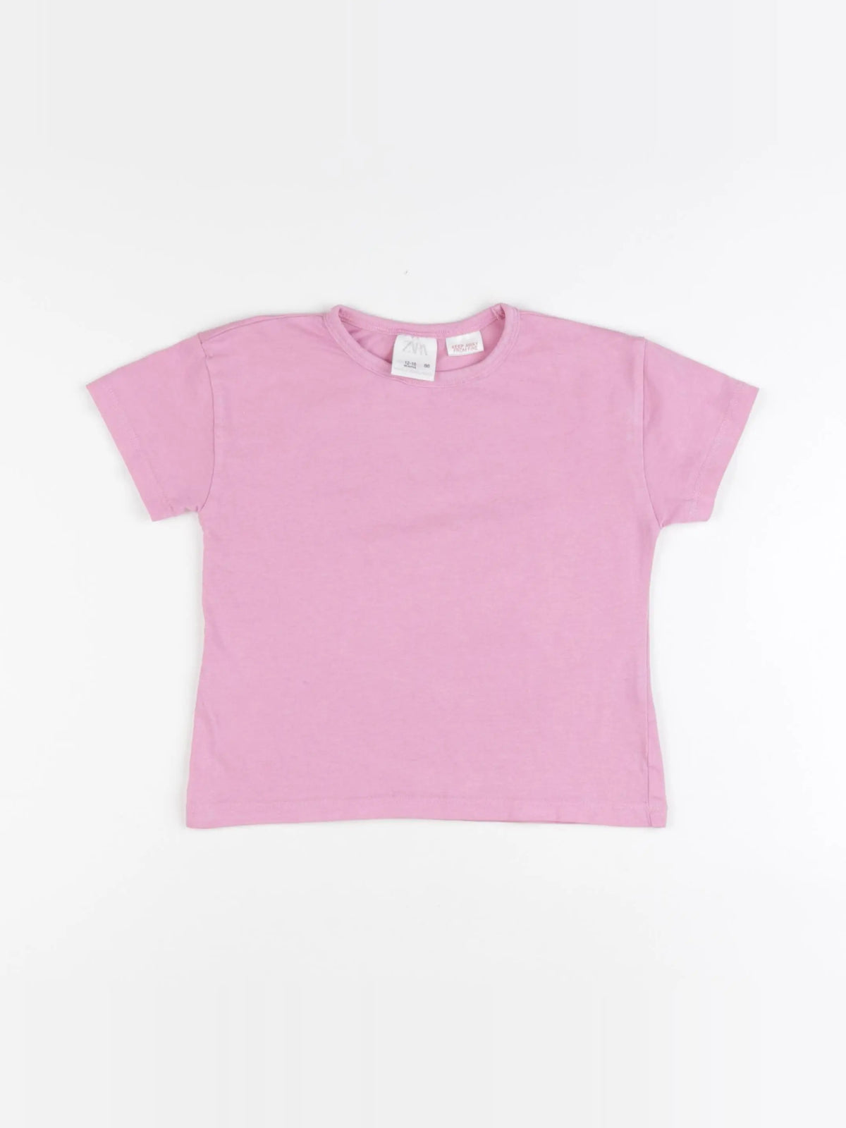 Zara - tee-shirt rose - 12/18 mois