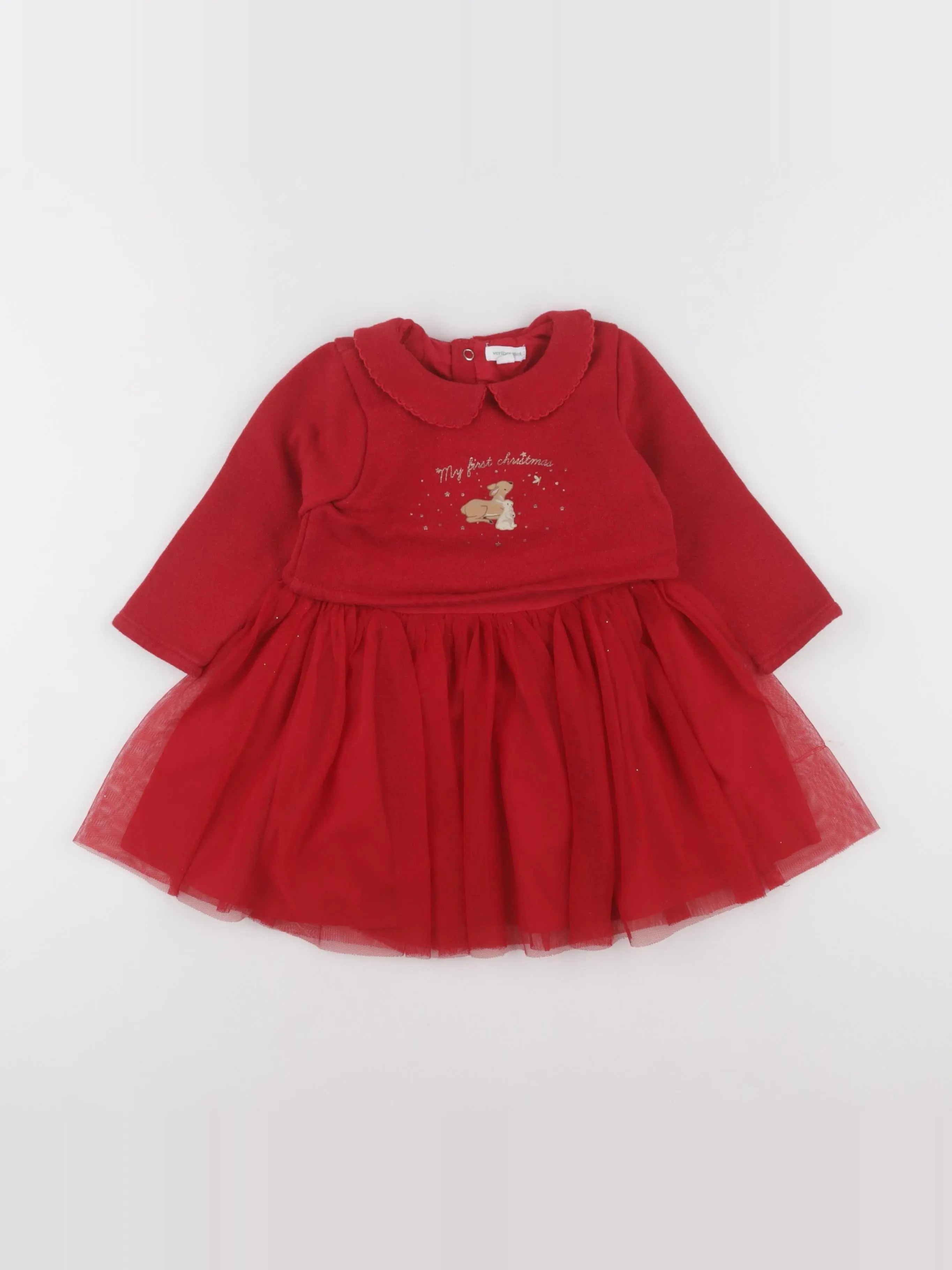 Vertbaudet - robe rouge - 18 mois
