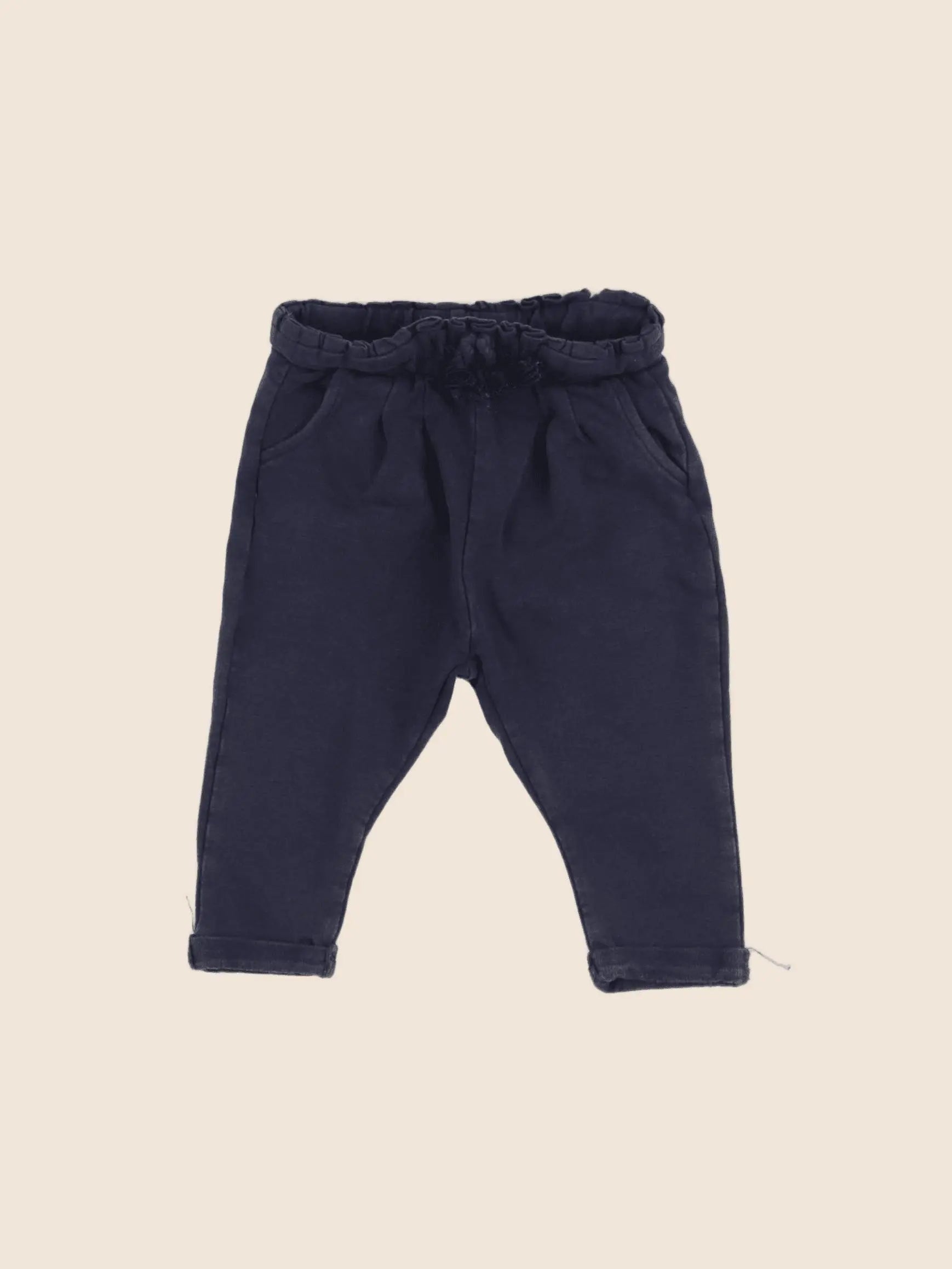 Zara - jogging bleu - 6/9 mois