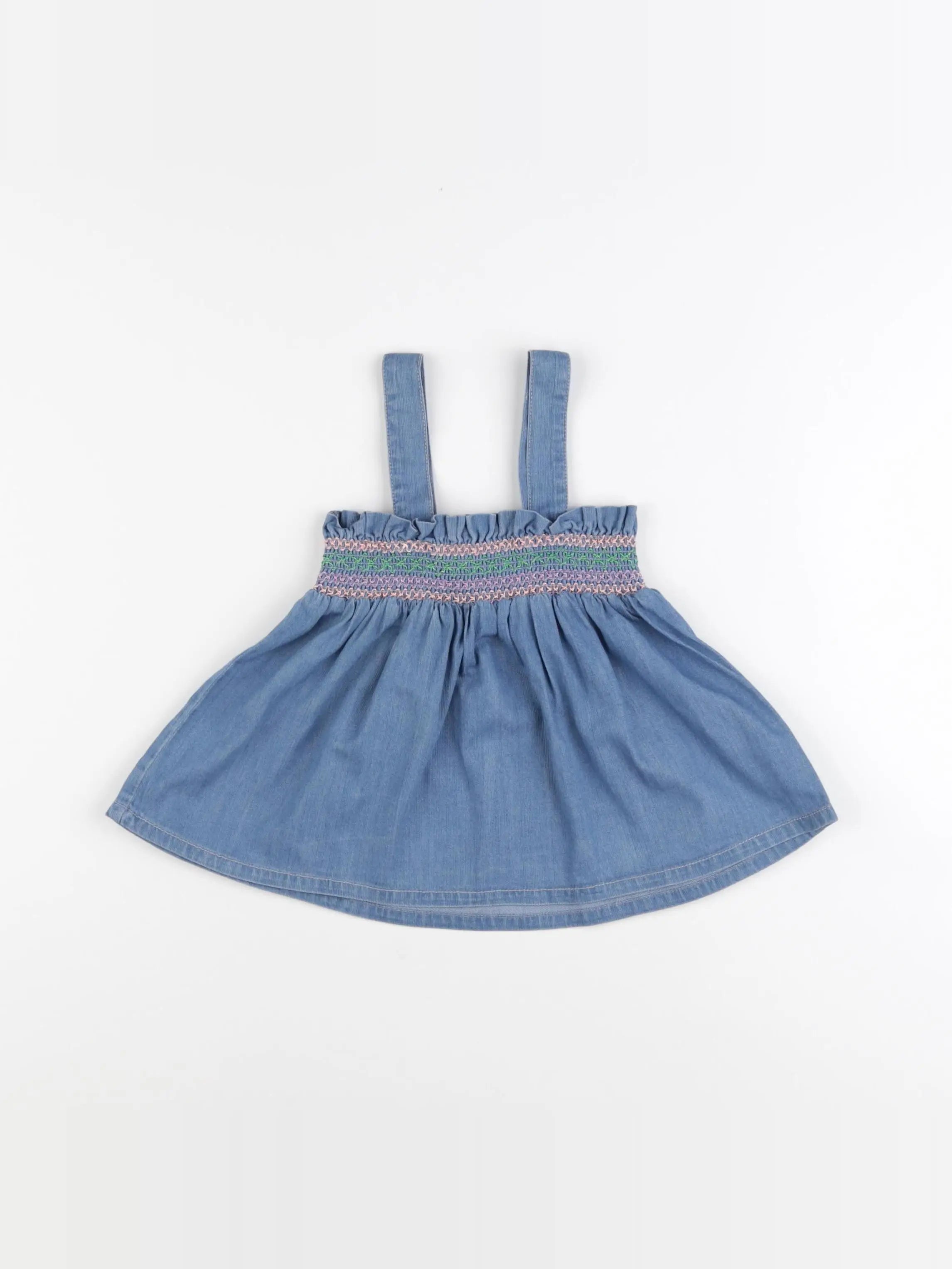 Monoprix - blouse bleu - 3 ans