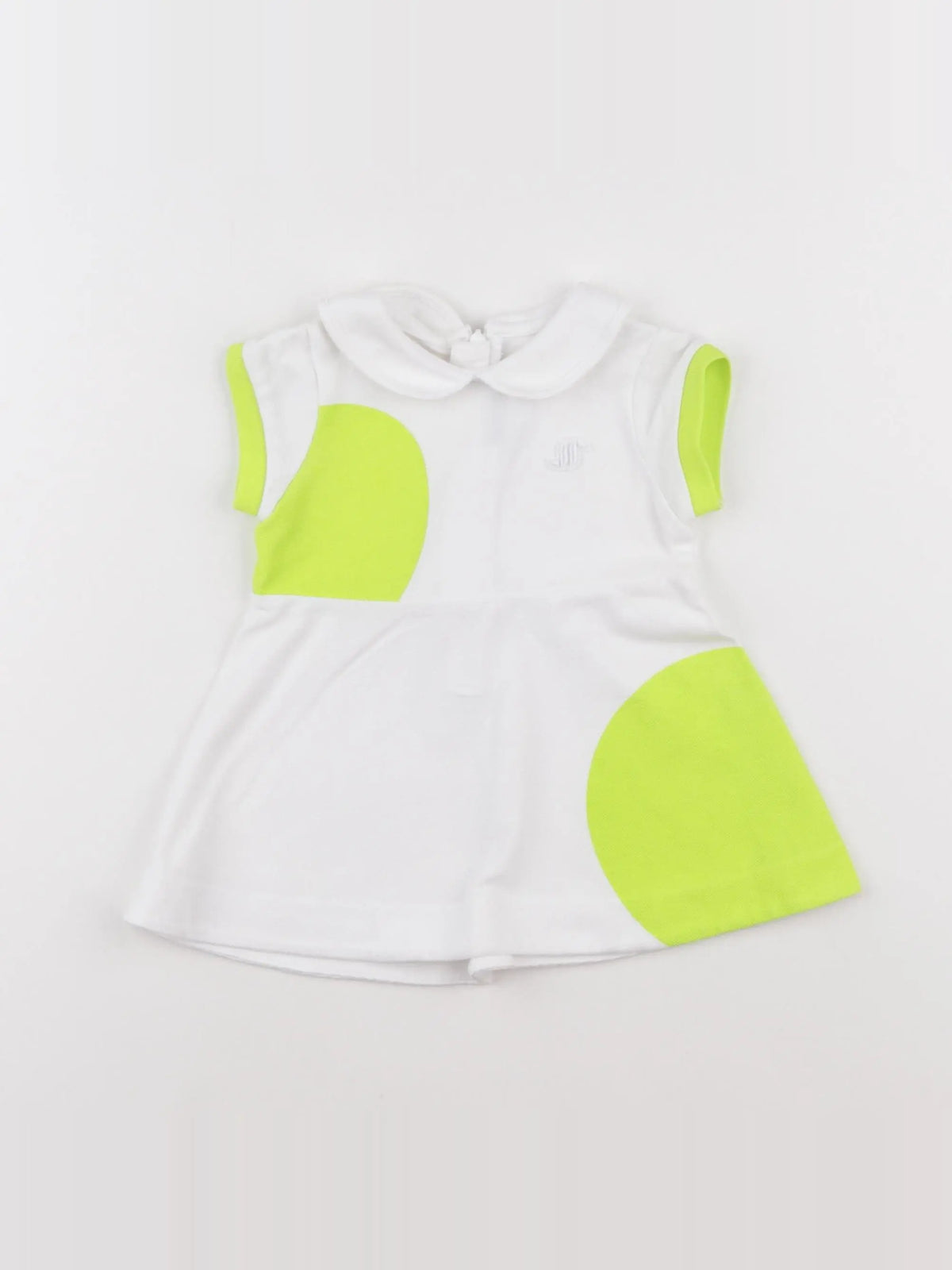 Jacadi - robe blanc, vert - 12 mois