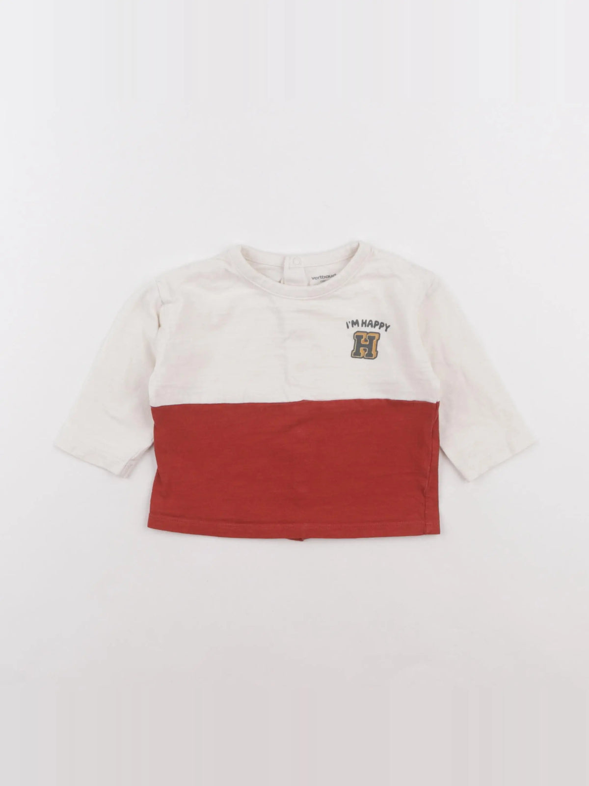 Vertbaudet - tee-shirt blanc - 9 mois
