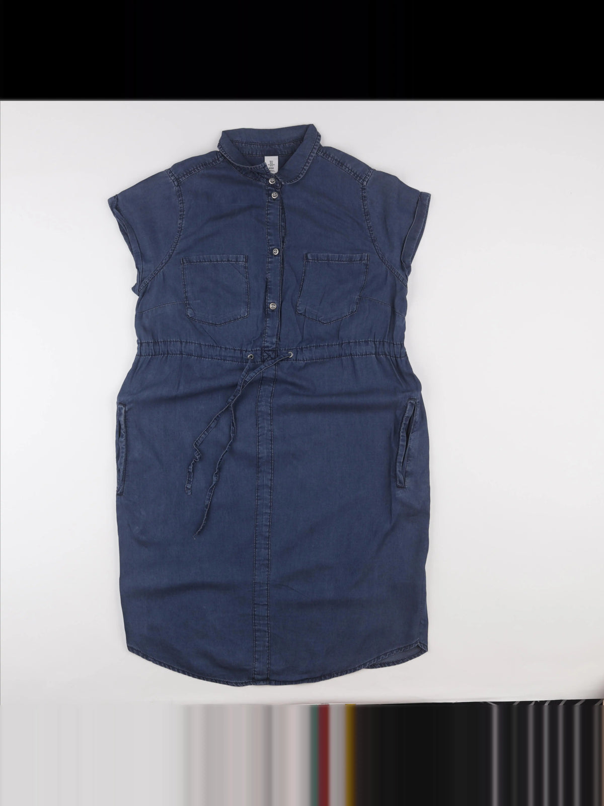 H&M - robe grossesse bleu - m