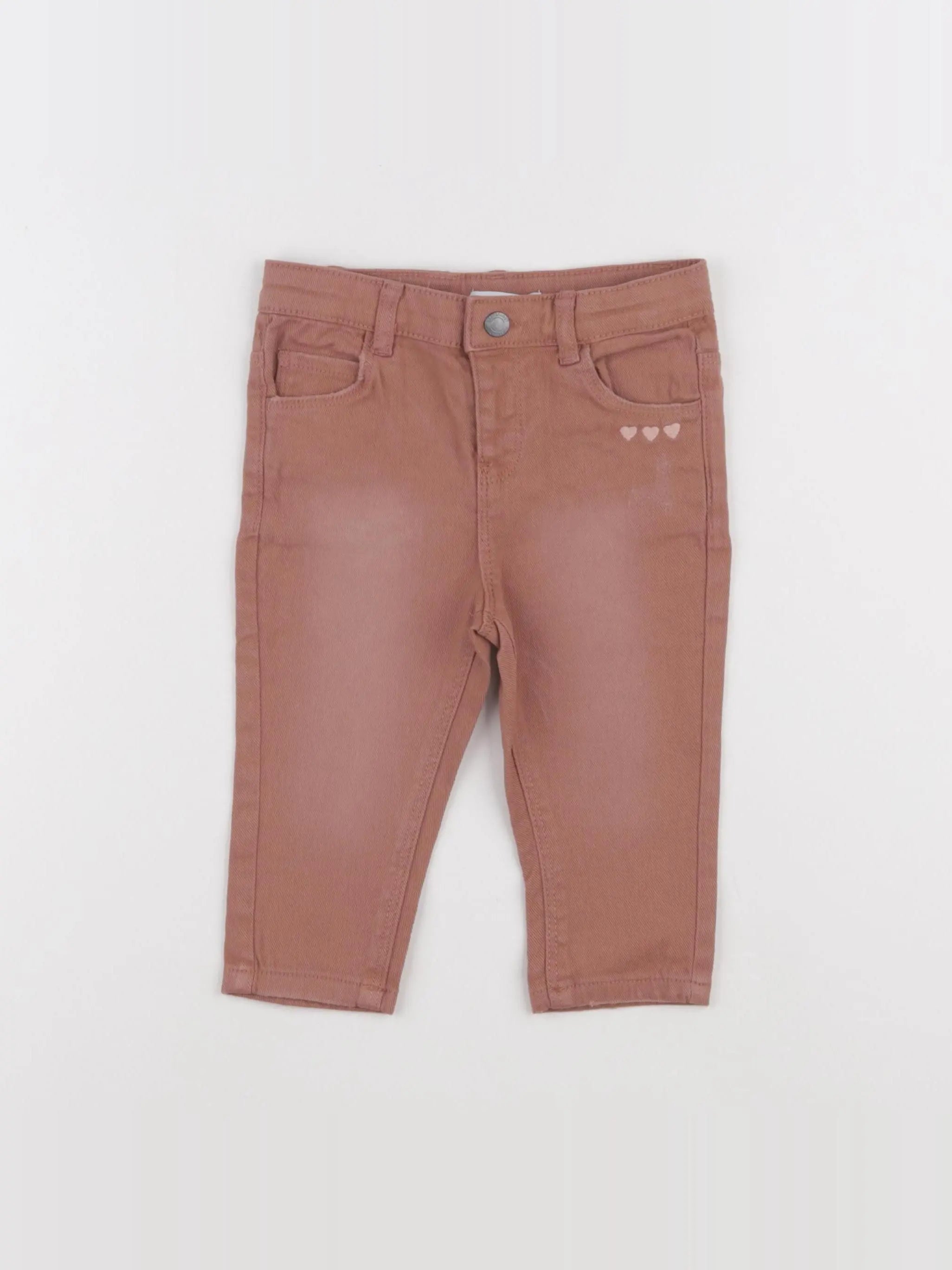 Vertbaudet - pantalon marron - 12 mois
