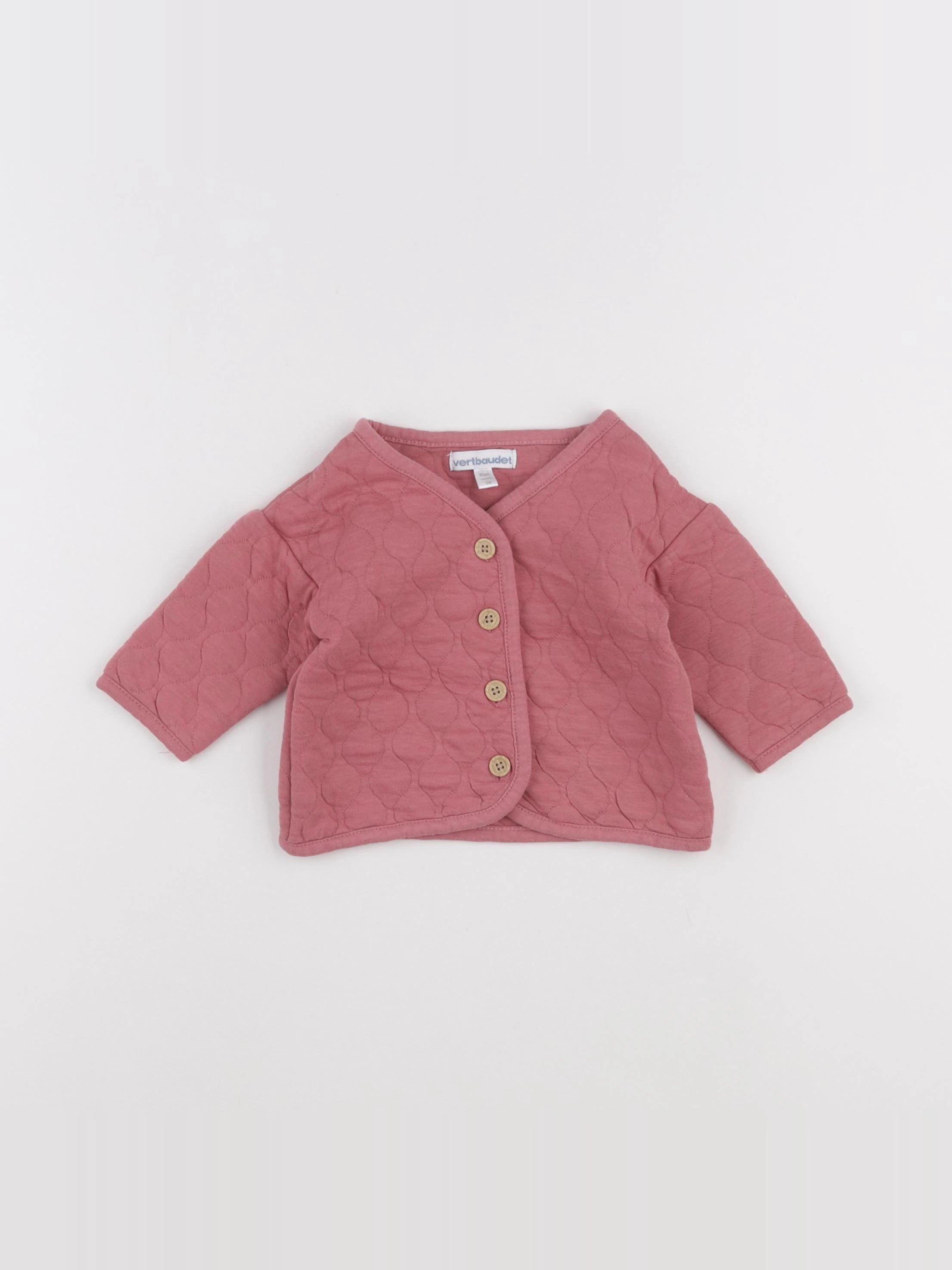 Vertbaudet - veste rose - 3 mois