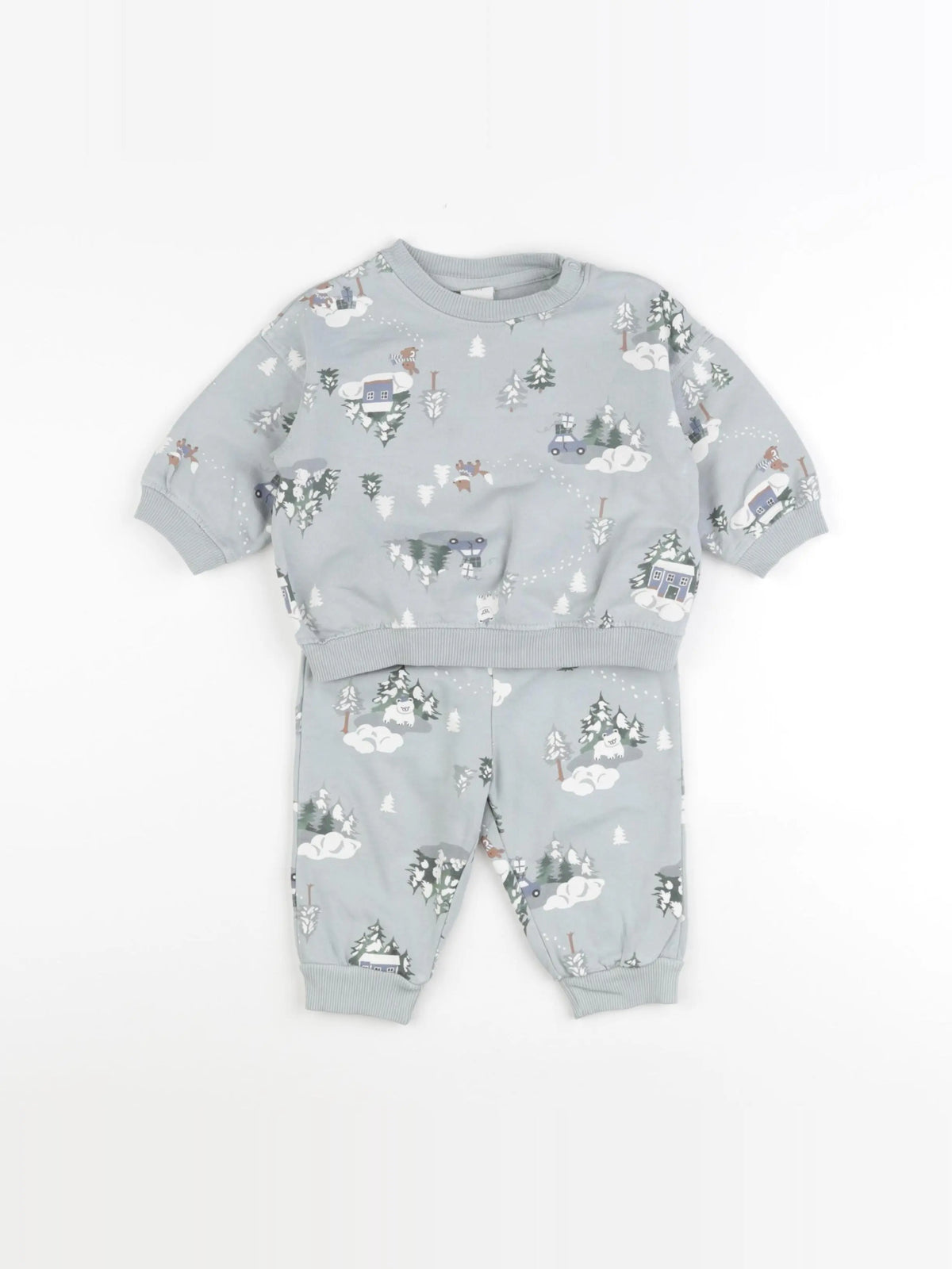 H&M - ensemble bleu - 6 mois