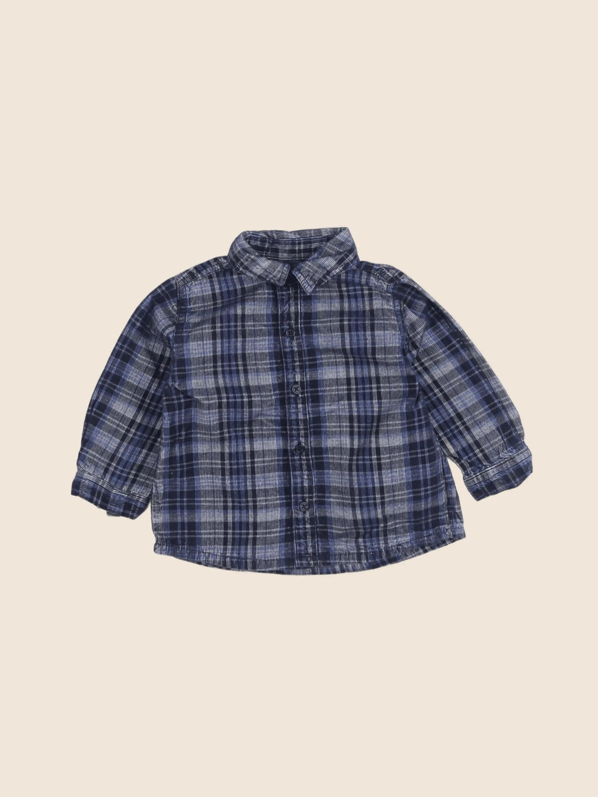 Boutchou - chemise bleu - 9 mois