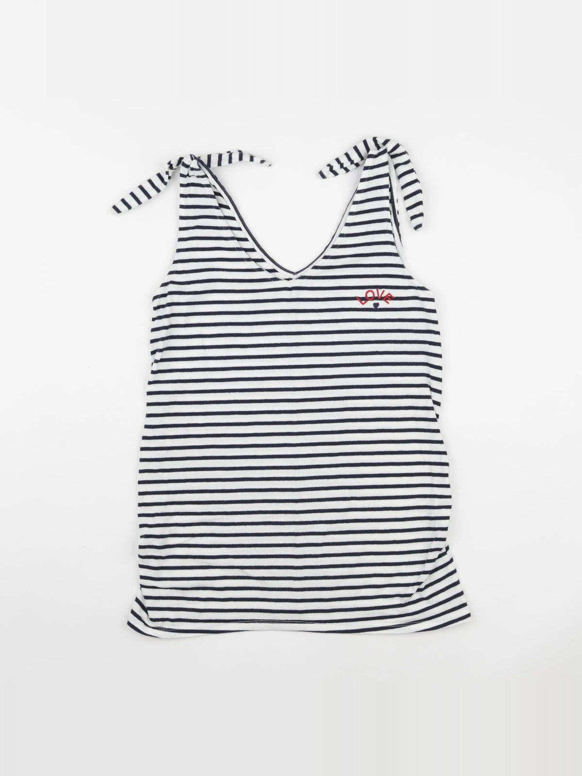 Kiabi - débardeur grossesse bleu, blanc - m