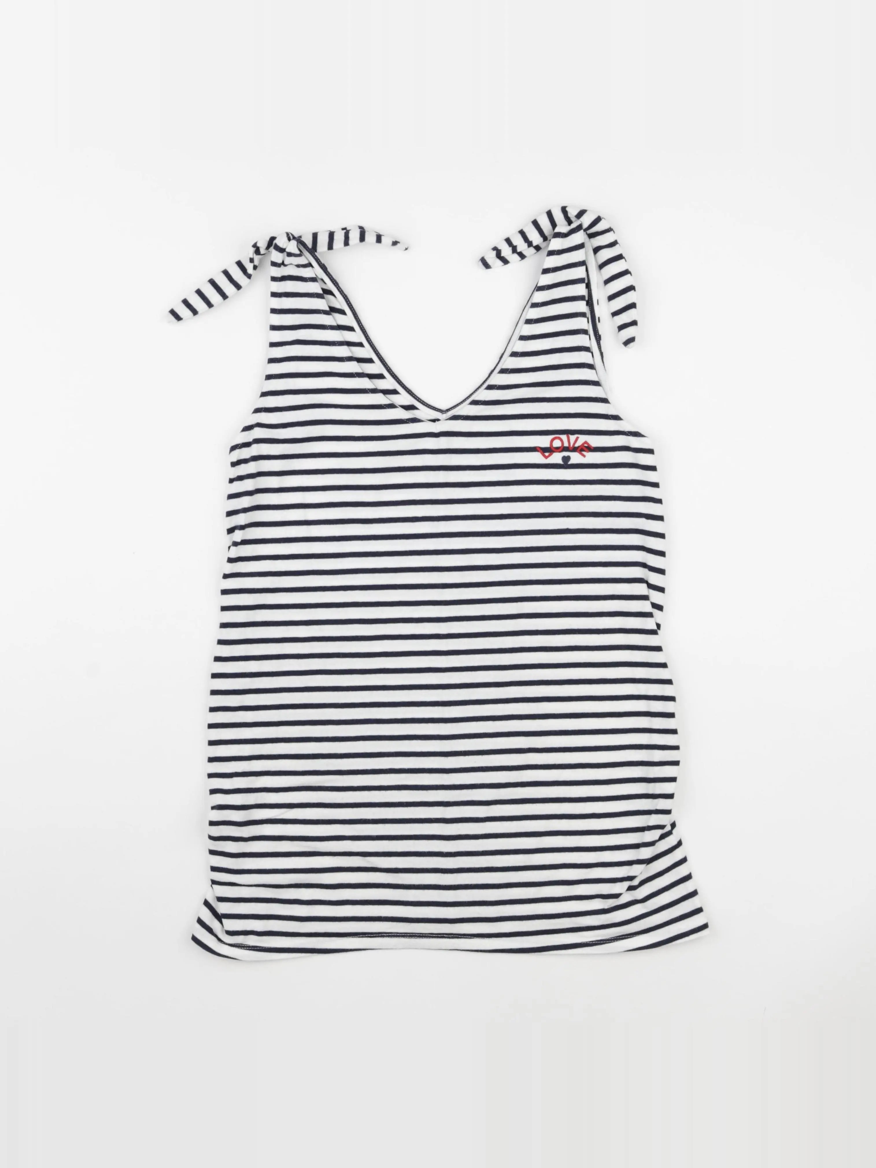 Kiabi - débardeur grossesse bleu, blanc - m