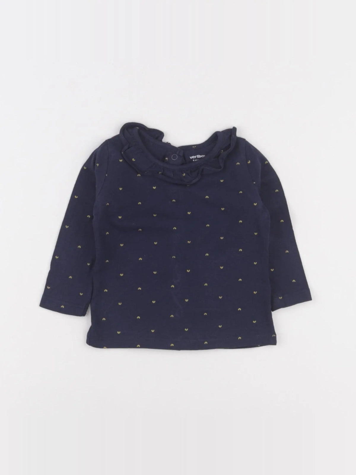 Vertbaudet - tee-shirt bleu - 6 mois