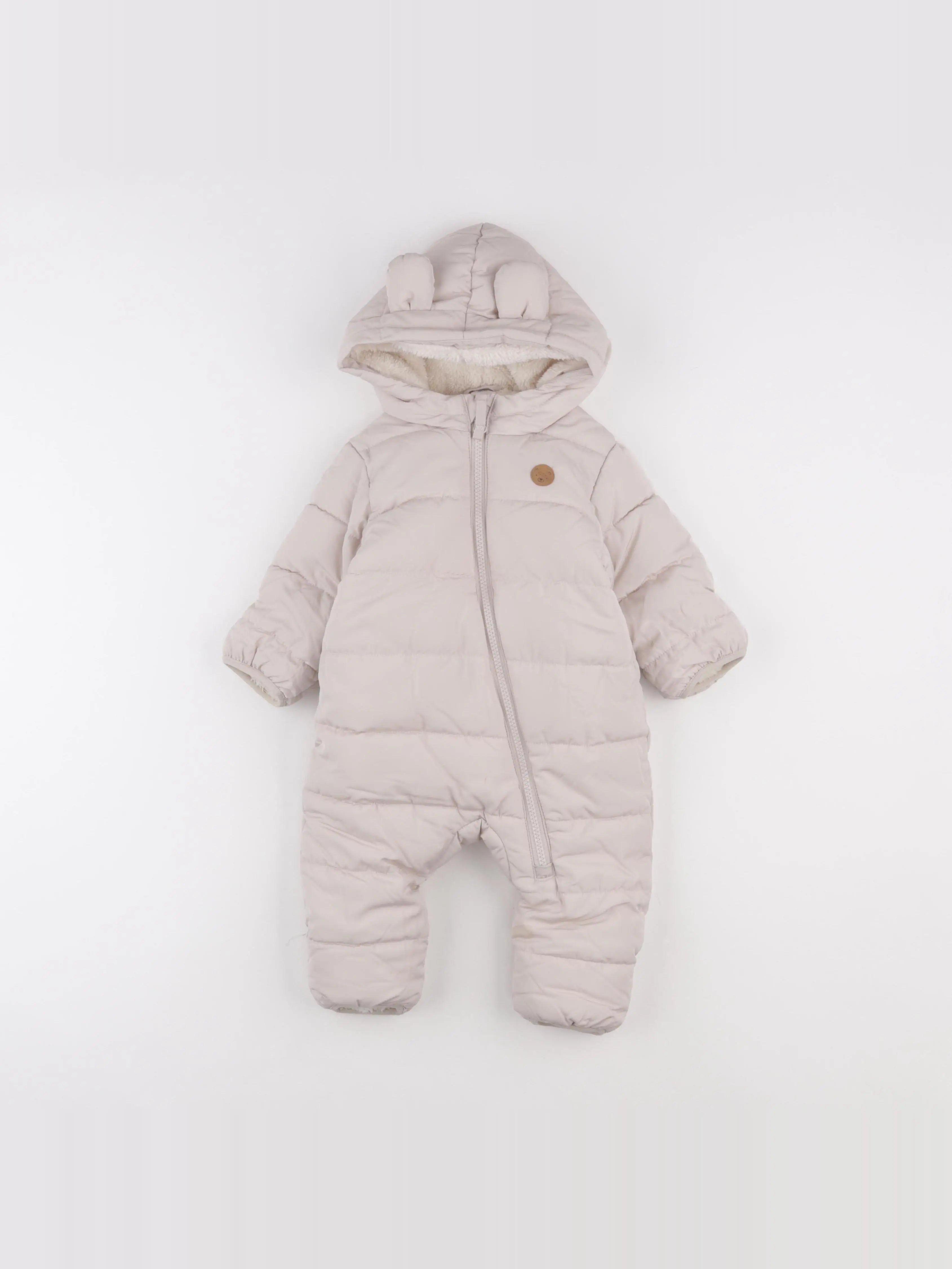 H&M - combi-pilote beige - 3 mois