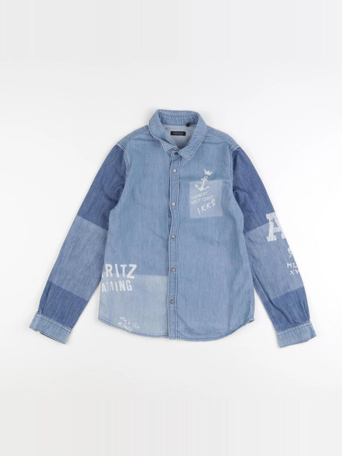 IKKS - chemise bleu - 8 ans