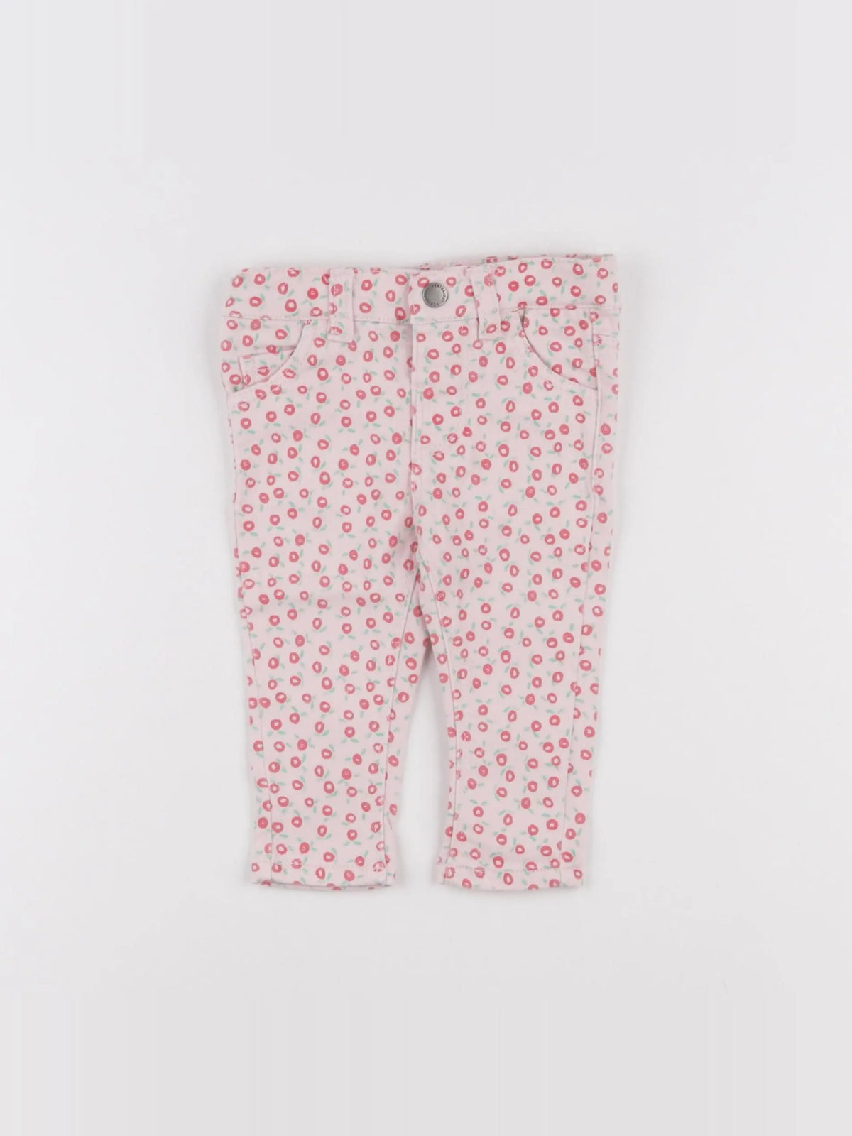 Vertbaudet - jean rose - 3/6 mois