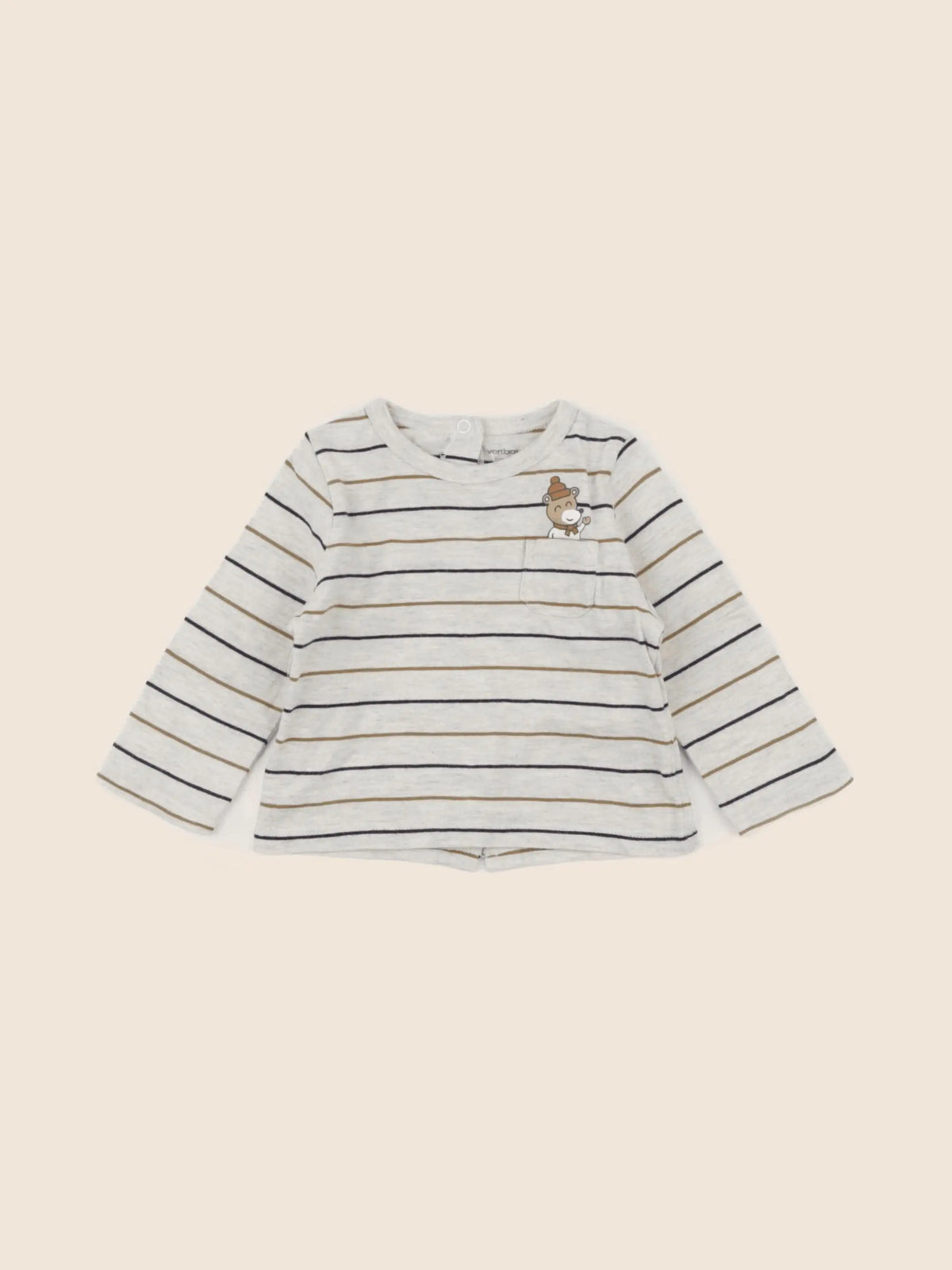 Vertbaudet - tee-shirt beige - 6 mois