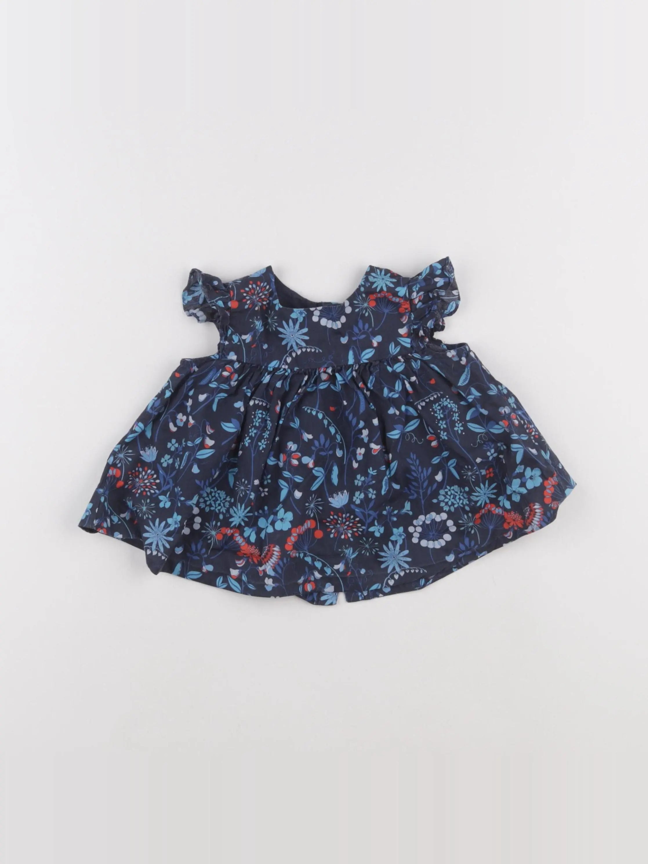 Jacadi - blouse bleu - 12 mois