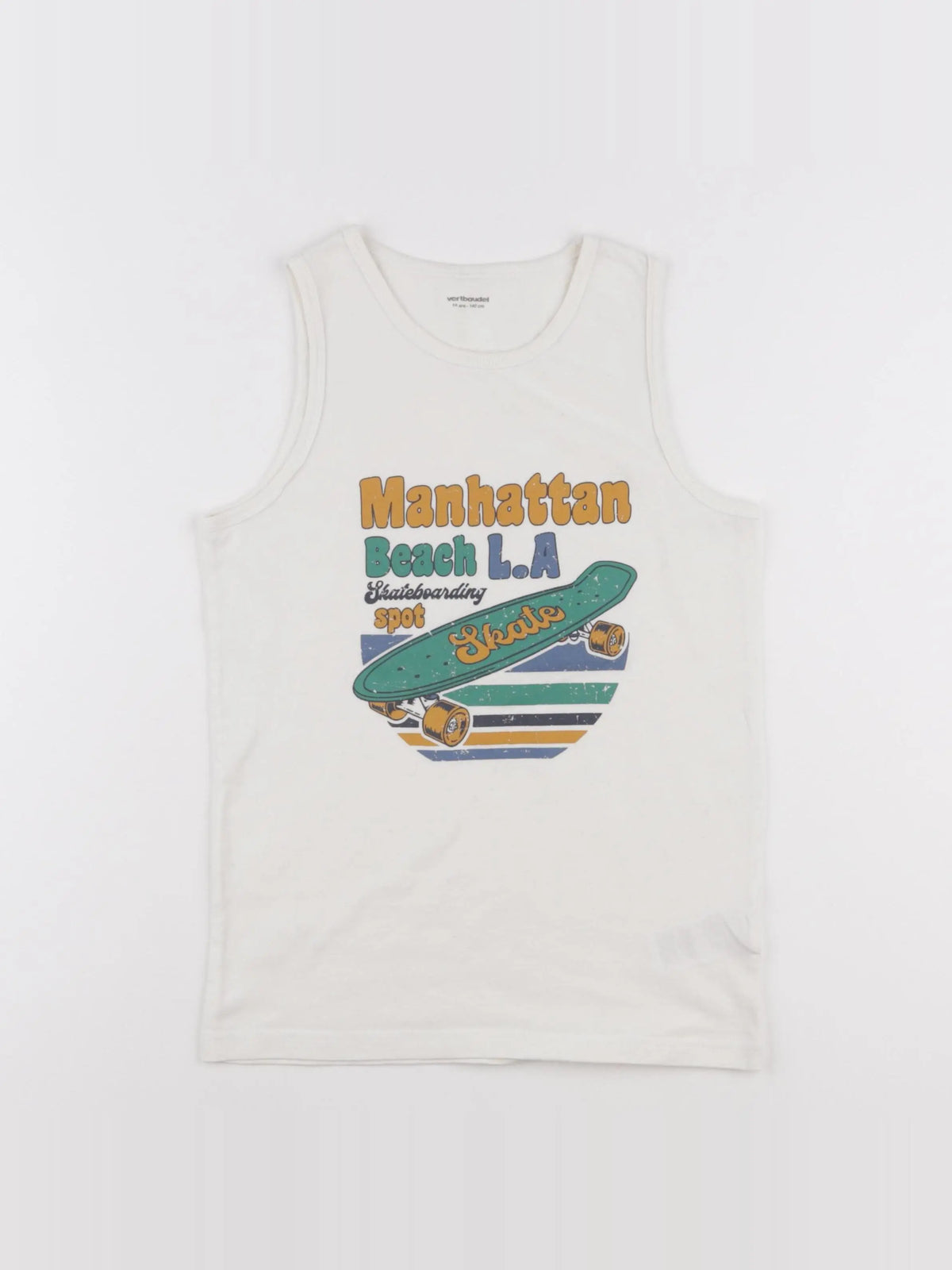 Vertbaudet - débardeur blanc - 10 ans