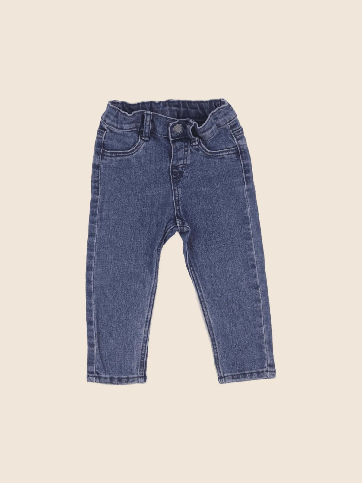 H&M - jean bleu - 6/9 mois