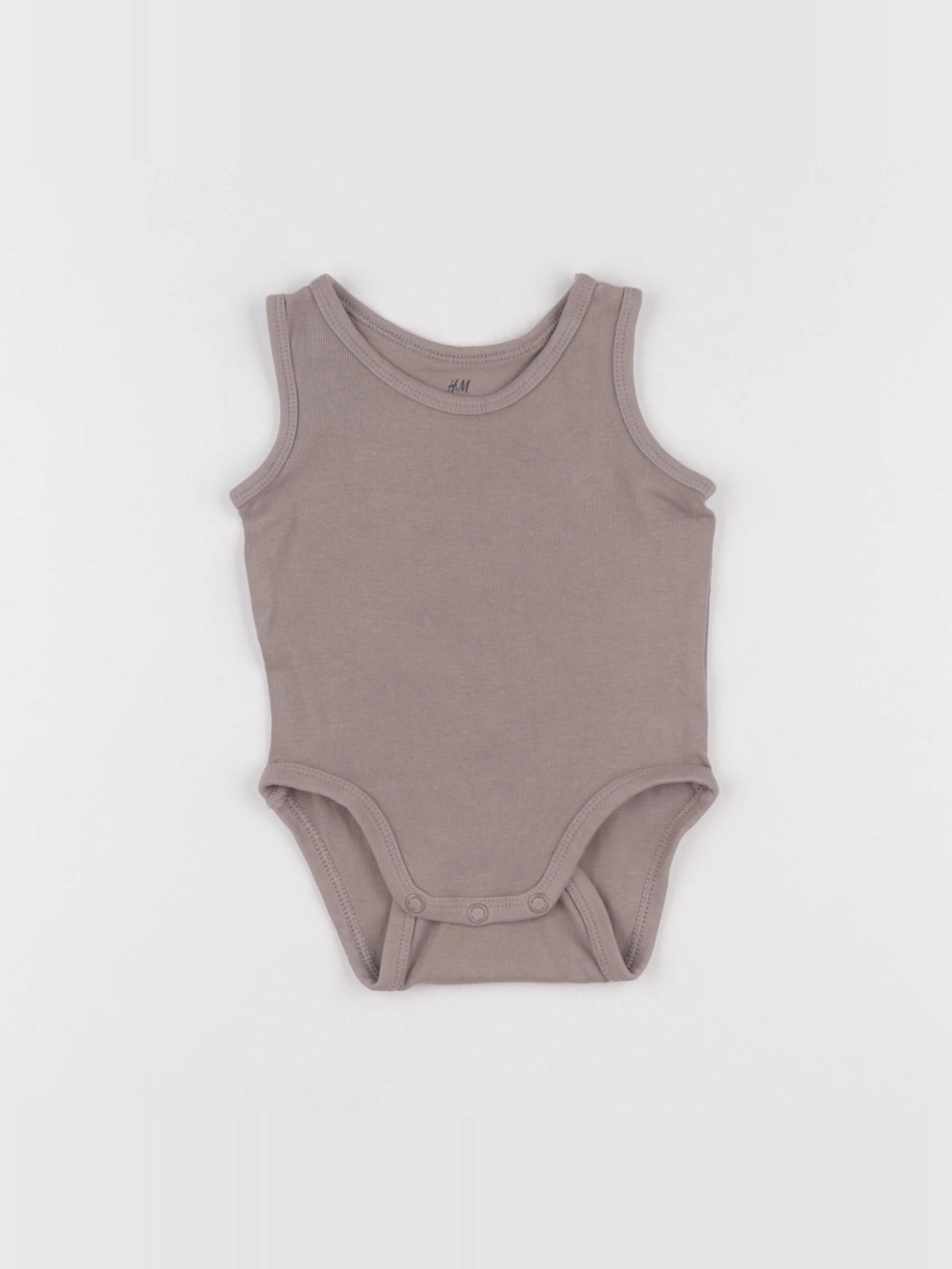 H&M - body marron - 3/6 mois