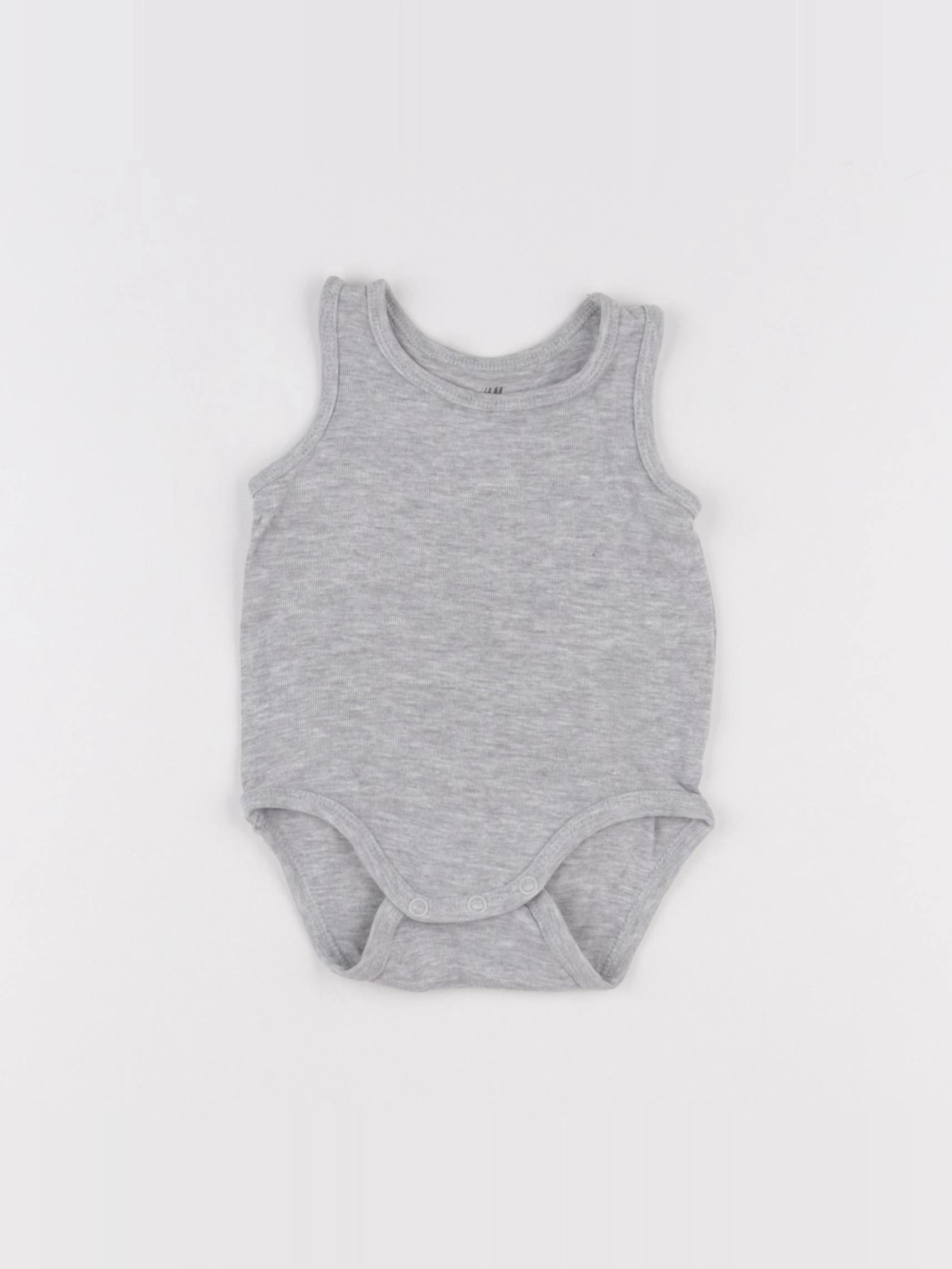 H&M - body gris - 3/6 mois