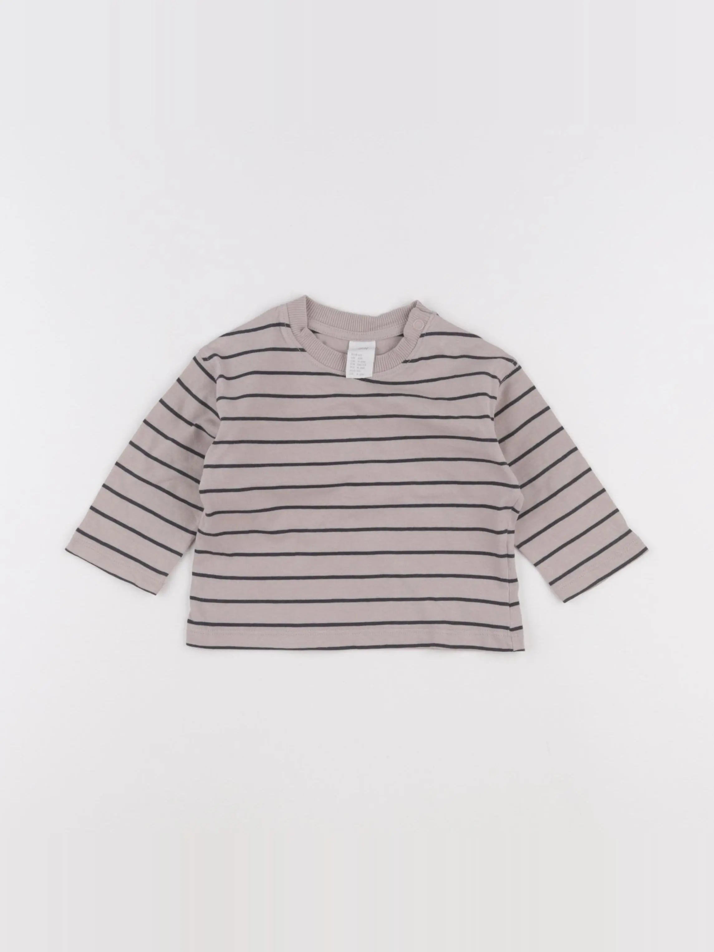 H&M - tee-shirt marron - 3/6 mois