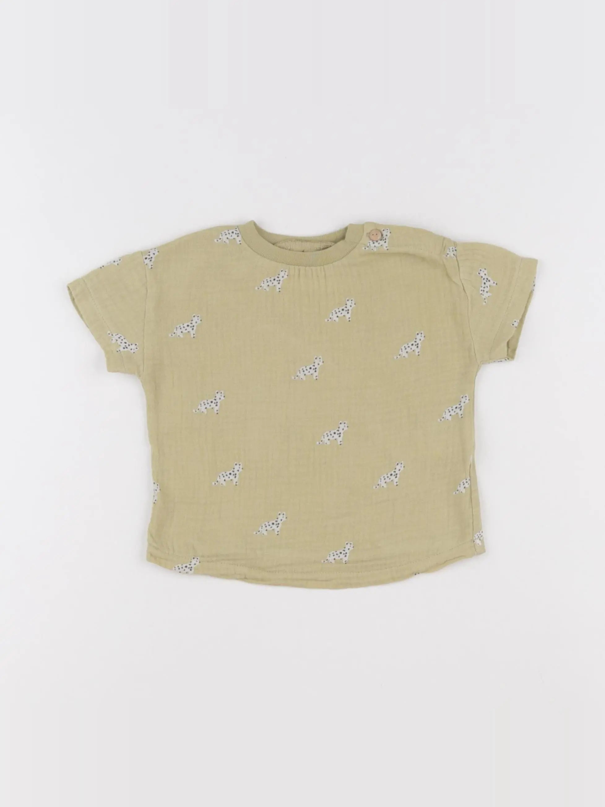 Zara - tee-shirt jaune - 3/6 mois