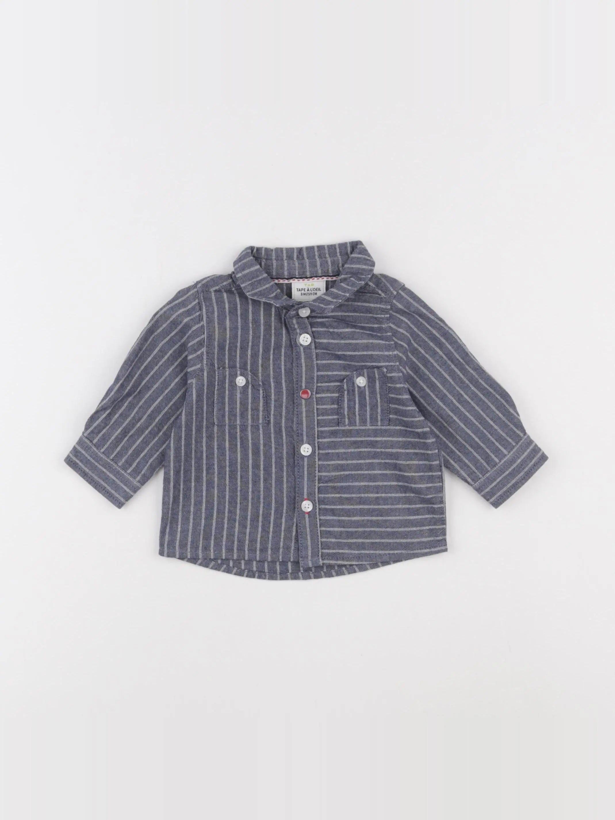 Tape à l'oeil - chemise bleu - 3 mois