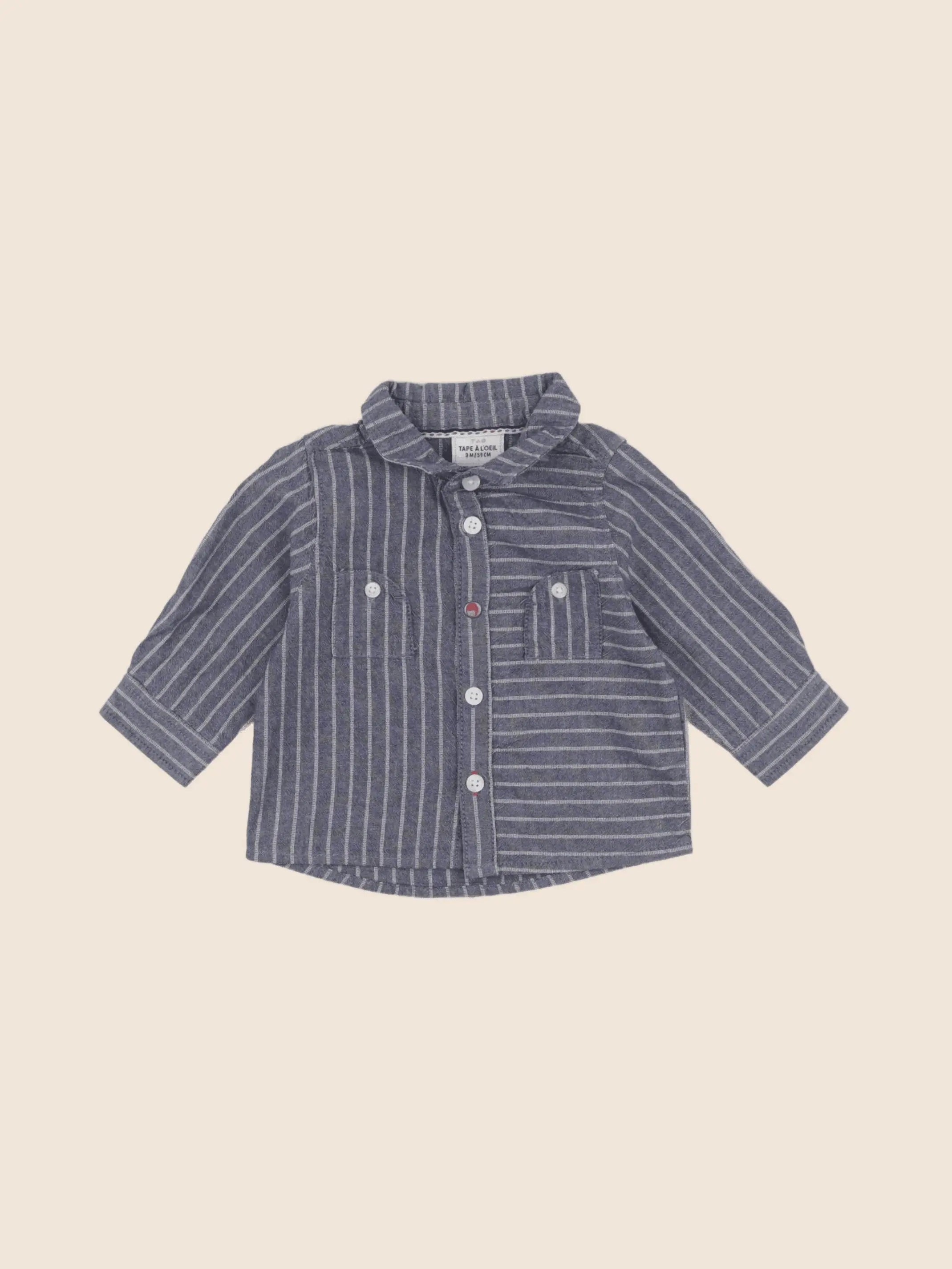 Tape à l'oeil - chemise bleu - 3 mois