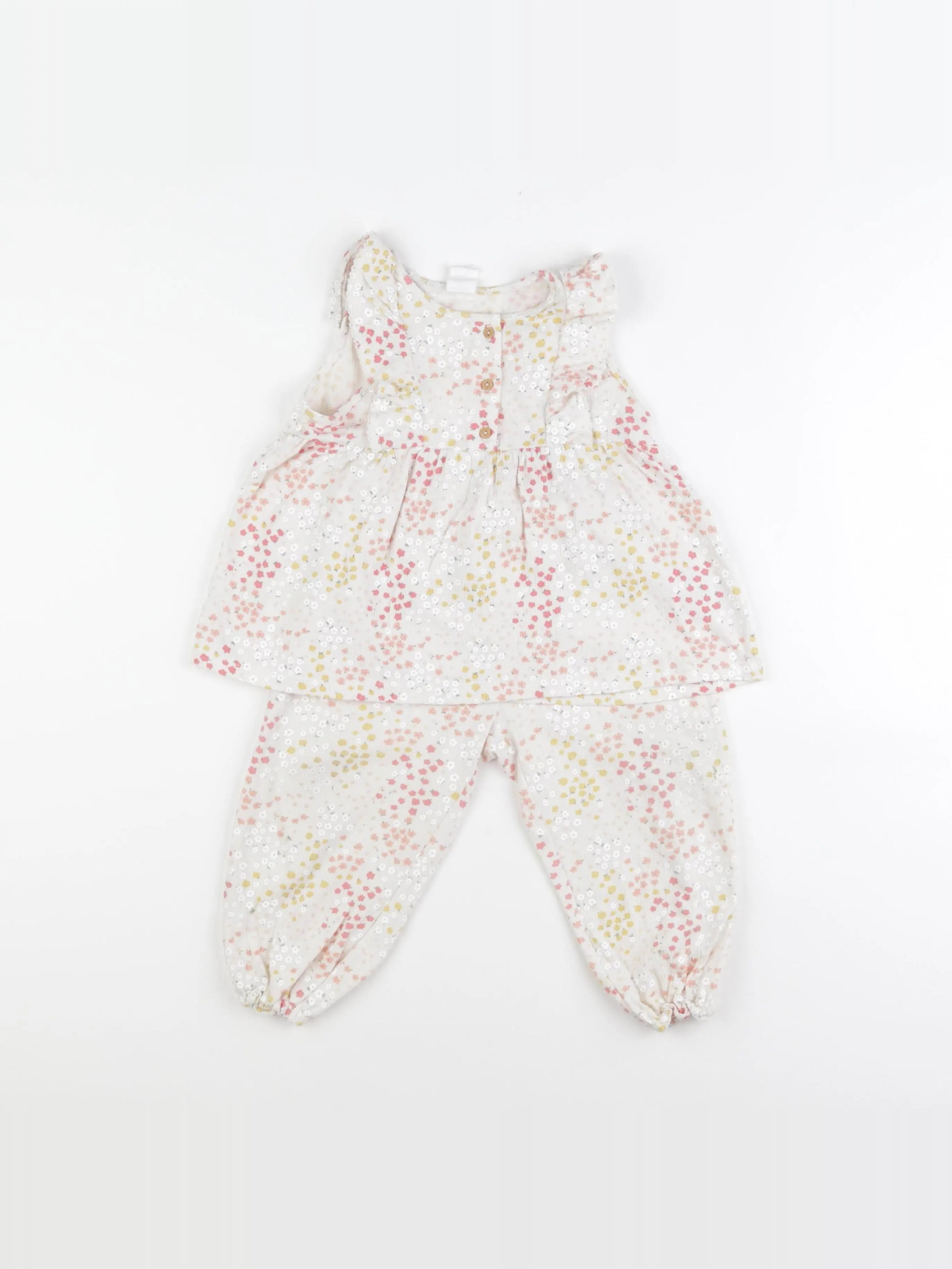 H&M - ensemble multicolore - 12/18 mois